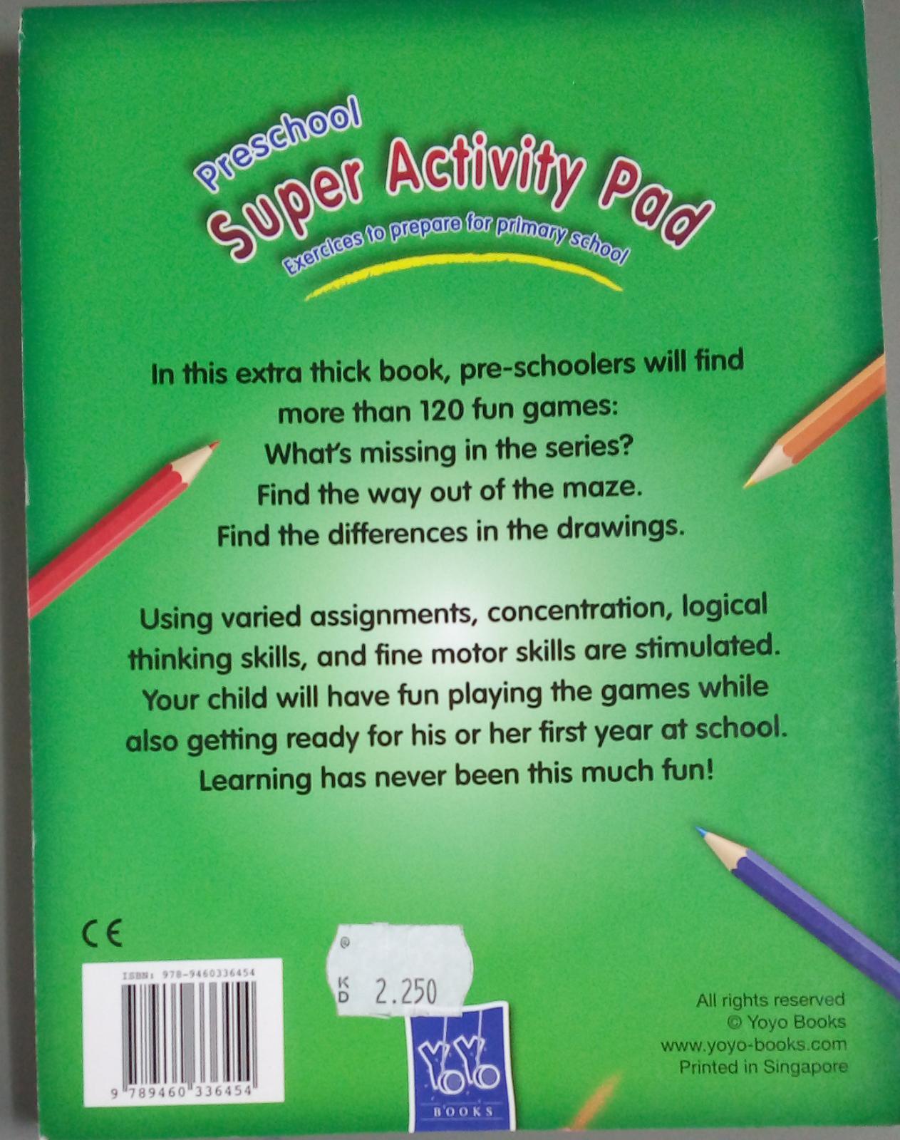 Preschool Super Activity Pad - Spectrawide Bookstore