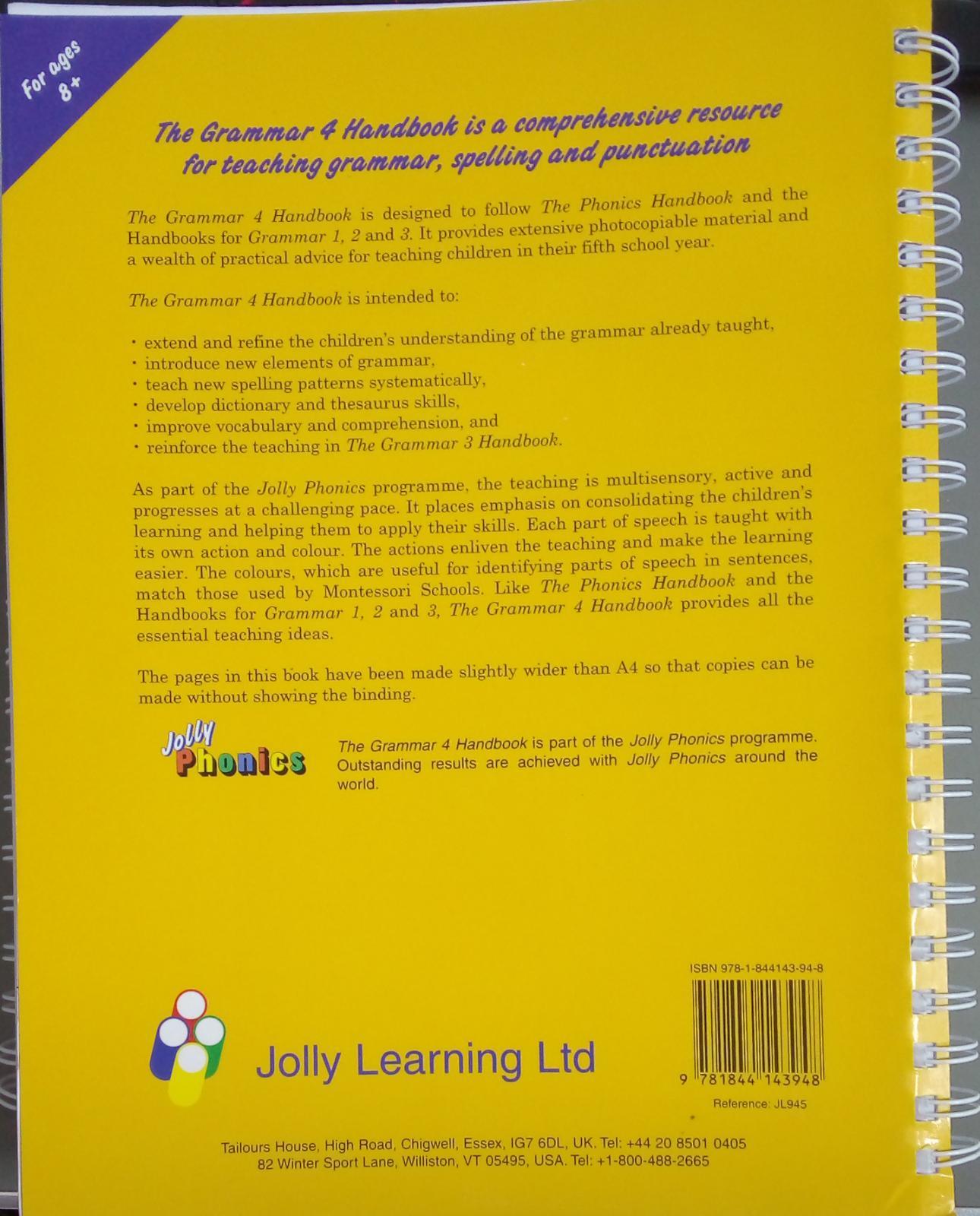 The Grammar 4 Handbook - A Handbook For Teaching Grammar, Spelling and Punctuation - Spectrawide Bookstore