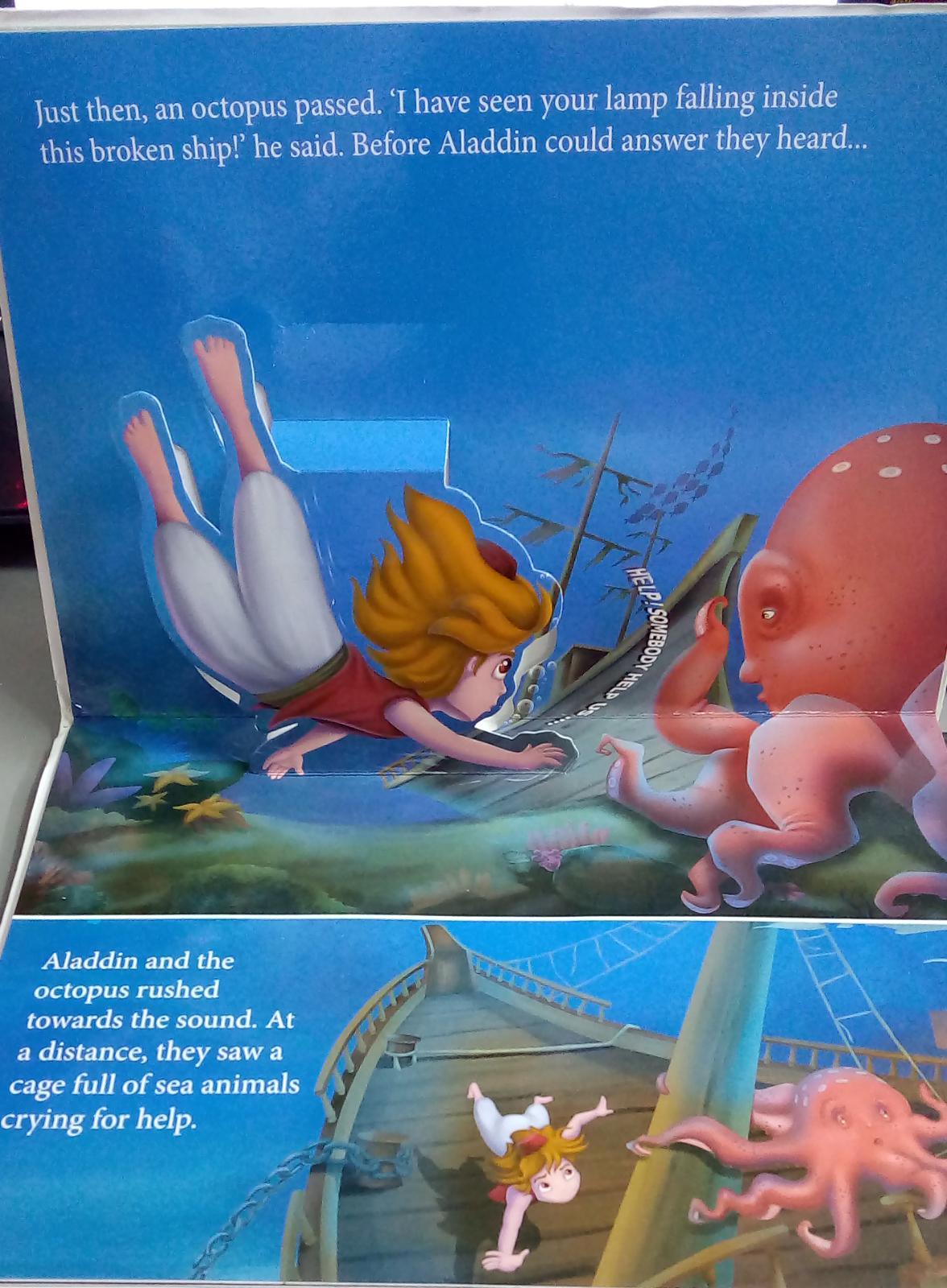 Aladdin And His Adventures - Aladdin And The Wicked Squid- Pop-Up Books - Spectrawide Bookstore