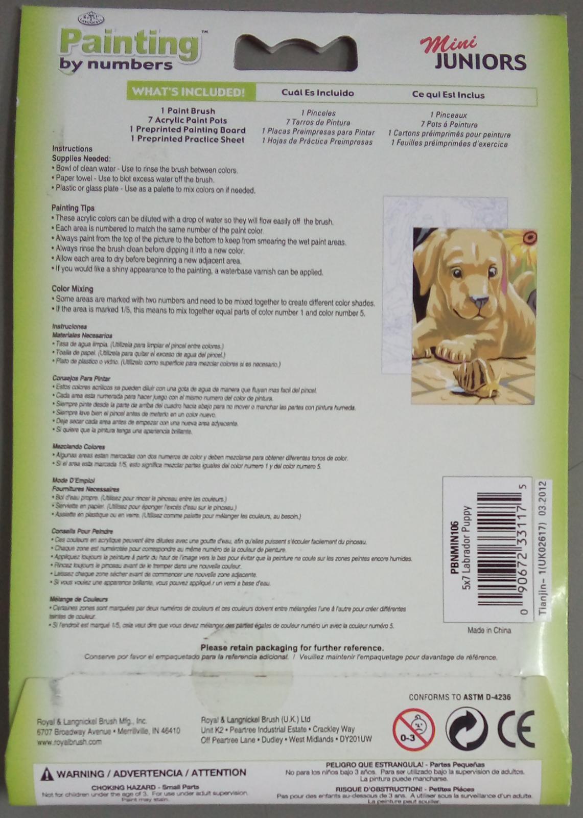 Mini Juniors - Painting By Numbers - Labrador Puppy - Spectrawide Bookstore