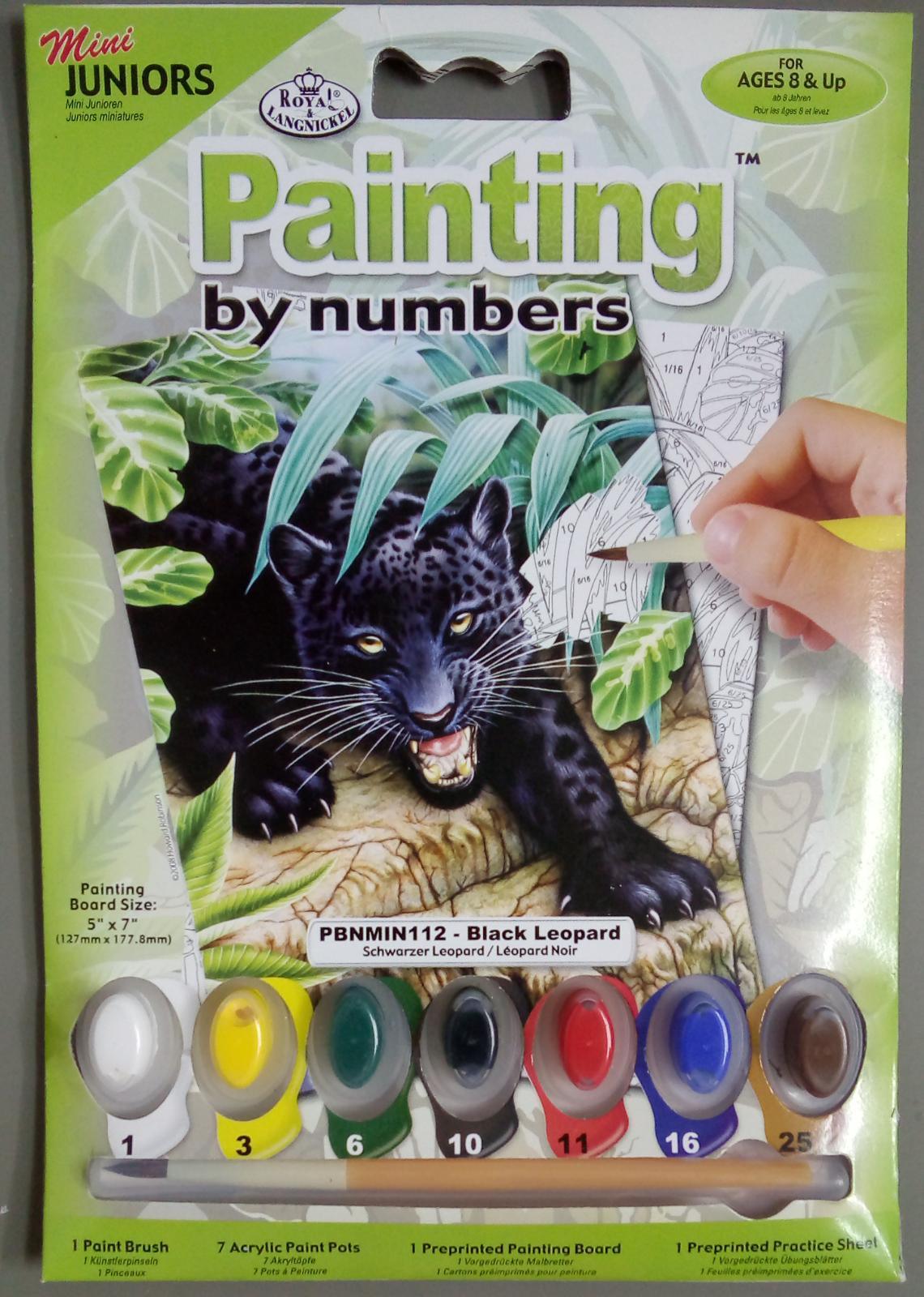 Mini Juniors - Painting By Numbers - Black Leopard - Spectrawide Bookstore