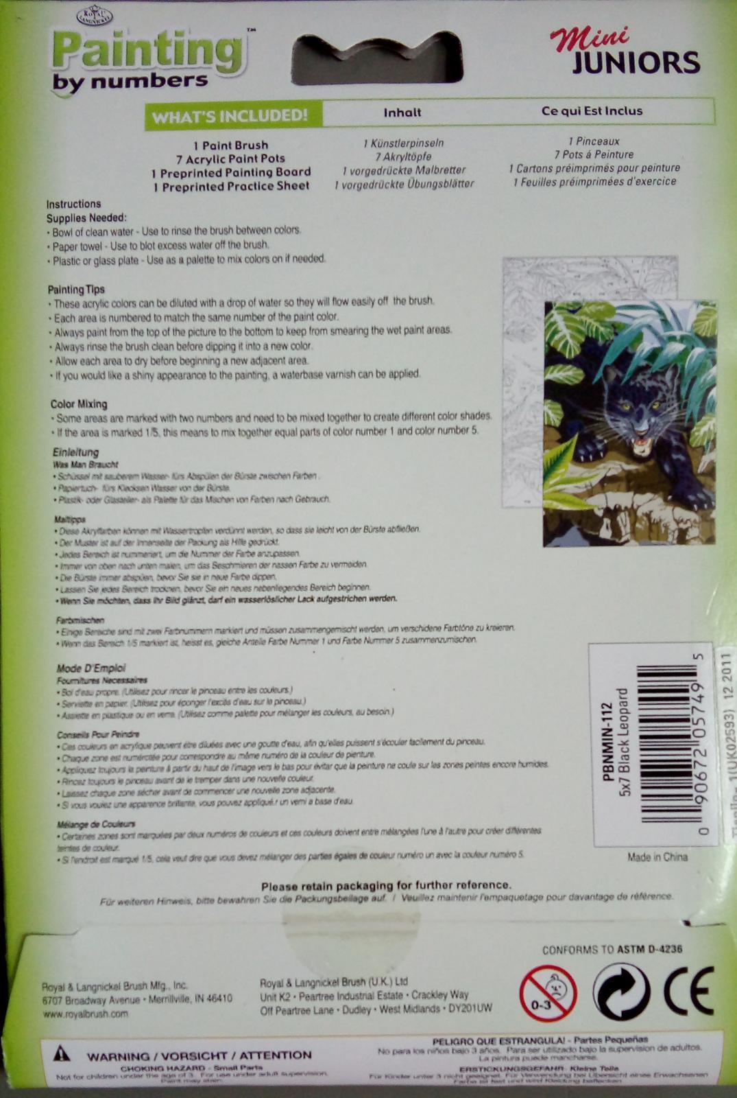 Mini Juniors - Painting By Numbers - Black Leopard - Spectrawide Bookstore