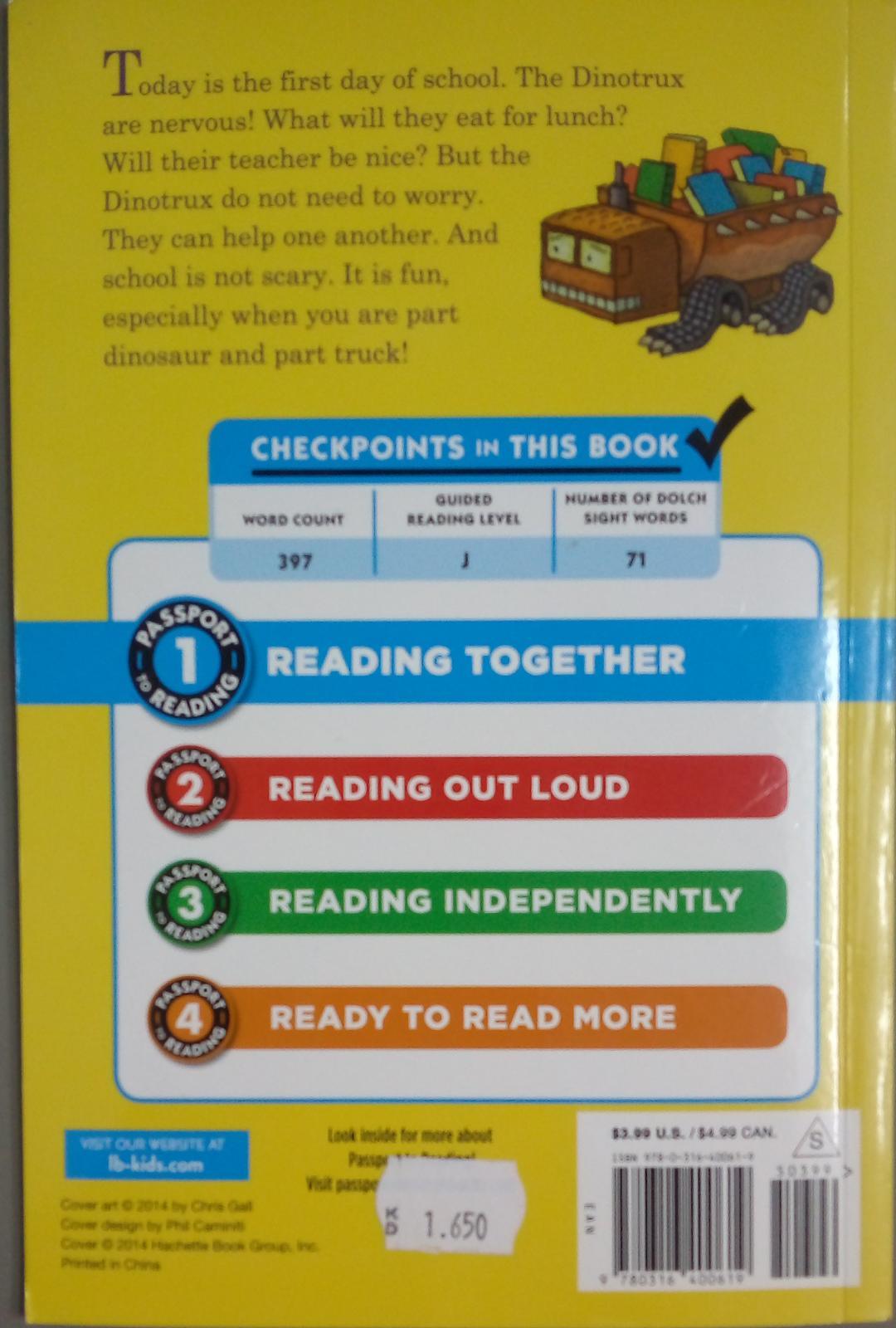 Dinotrux Go to School - Passport To Reading - Level 1 - Spectrawide Bookstore