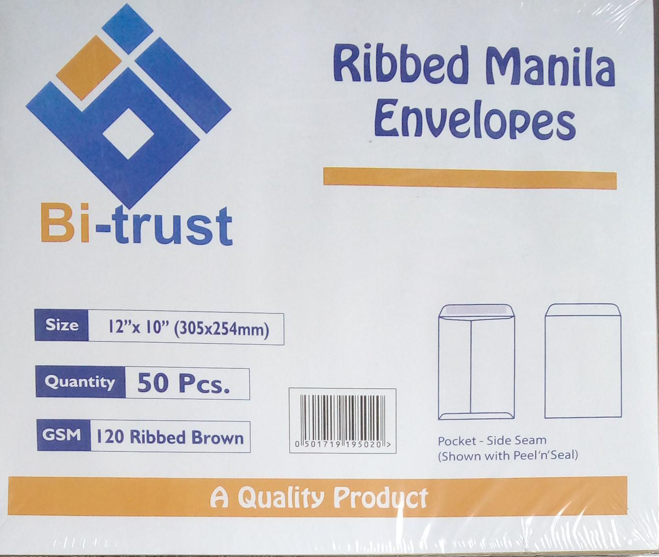 Bi-Trust - Ribbed Manila Envelopes - Spectrawide Bookstore