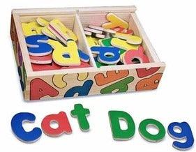 Melissa & Doug 52 Wooden Alphabet Magnets in a Box - Uppercase and Lowercase Letters - Spectrawide Bookstore