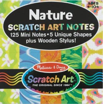 Melissa & Doug Scratch Art Nature Mini Notes (125) 5Unique Shapes plus Wooden Stylus! - Spectrawide Bookstore