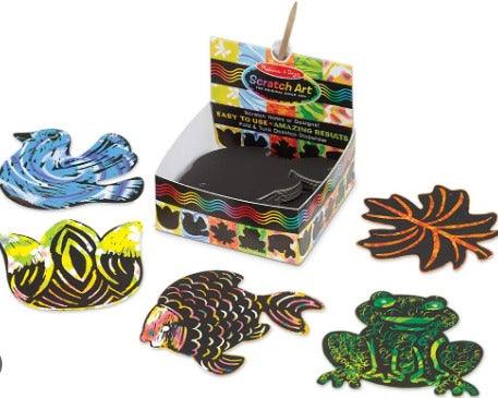 Melissa & Doug Scratch Art Nature Mini Notes (125) 5Unique Shapes plus Wooden Stylus! - Spectrawide Bookstore