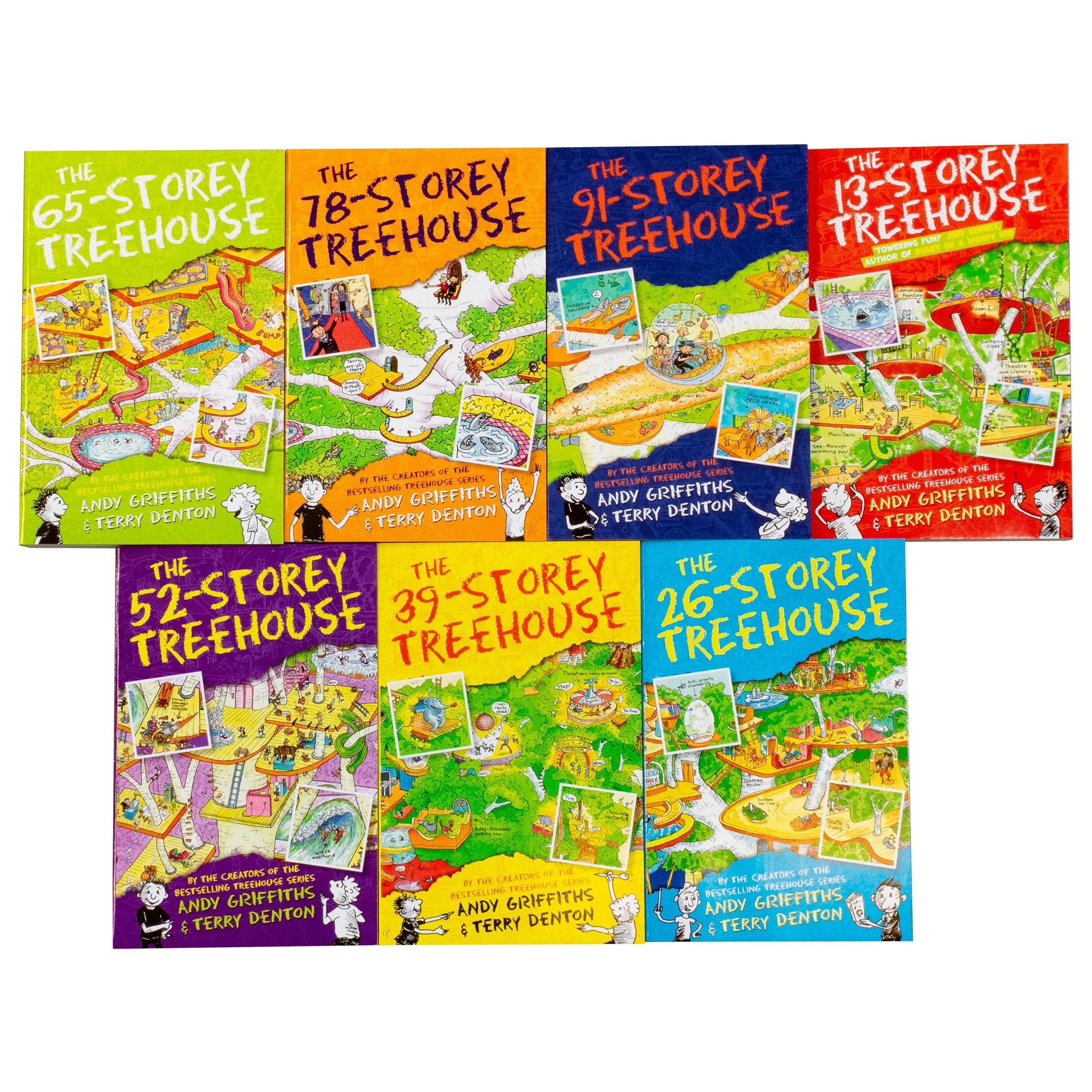 Andy Griffiths the Treehouse 7 Books Collection(13 Storey, 26 Storey, 39 Storey, 52 Storey, 65 Storey, 78 Storey & 91 Storey Treehouse - Spectrawide Bookstore