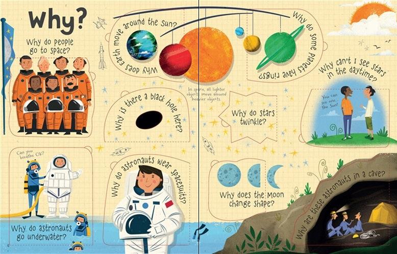USBORNE - Lift-the-flap Questions and Answers About Space - Spectrawide Bookstore