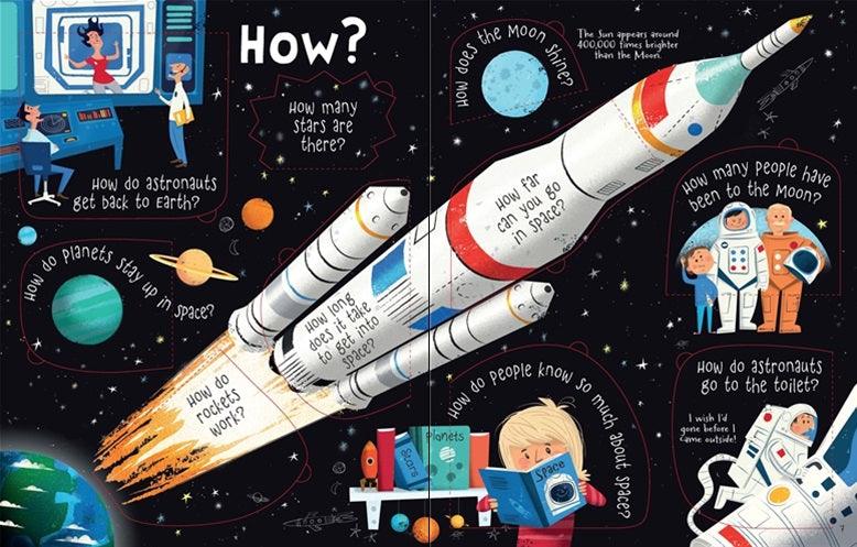 USBORNE - Lift-the-flap Questions and Answers About Space - Spectrawide Bookstore