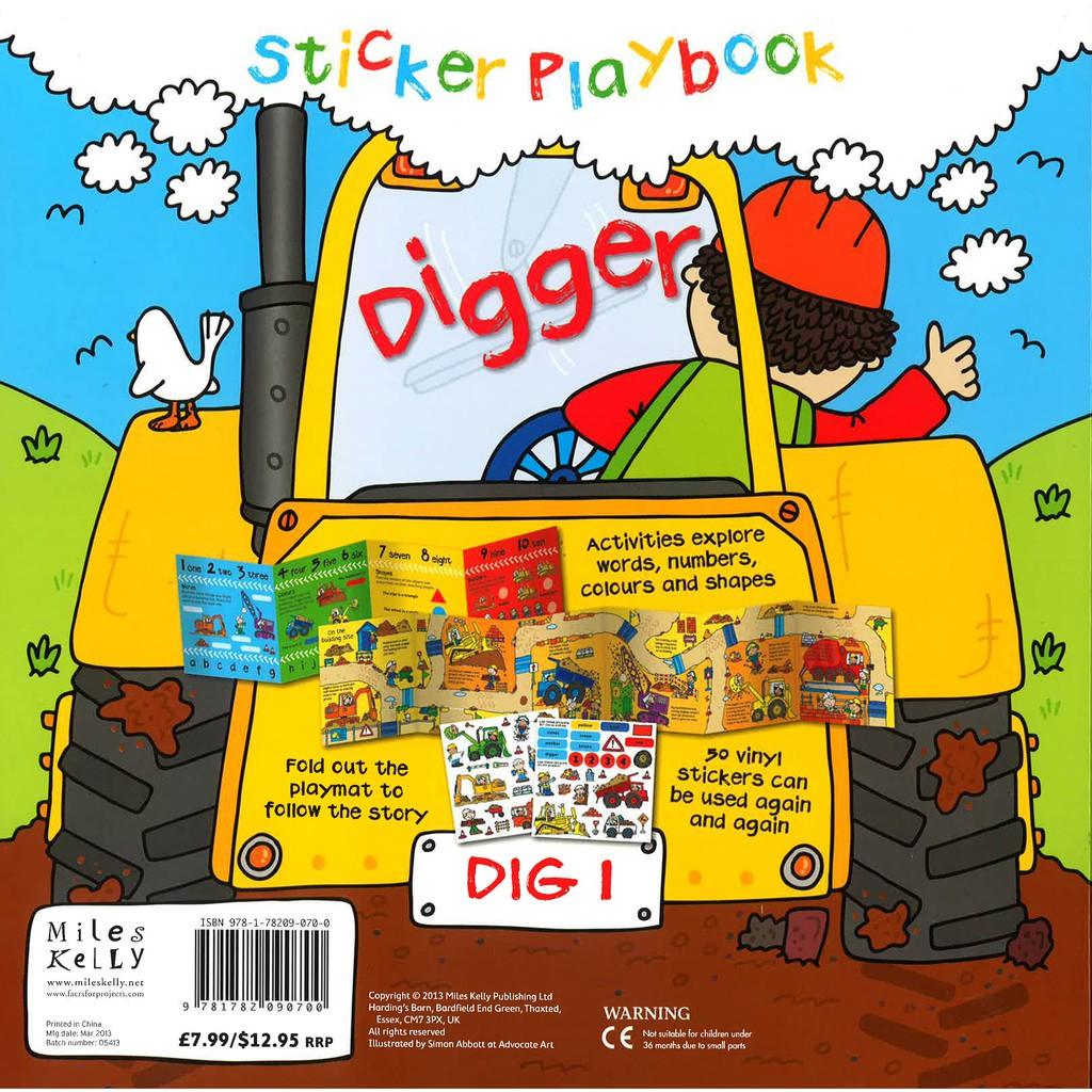 Sticker Playbook - Digger A Fold Out Activity Book - Spectrawide Bookstore