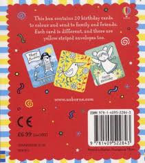 USBORNE - 20 Birthday Cards to Colour - Spectrawide Bookstore