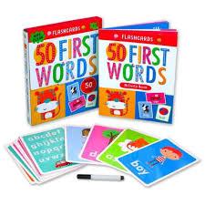 First 50 Words - Wipe Clean Flashcards - Big Size cards - Spectrawide Bookstore