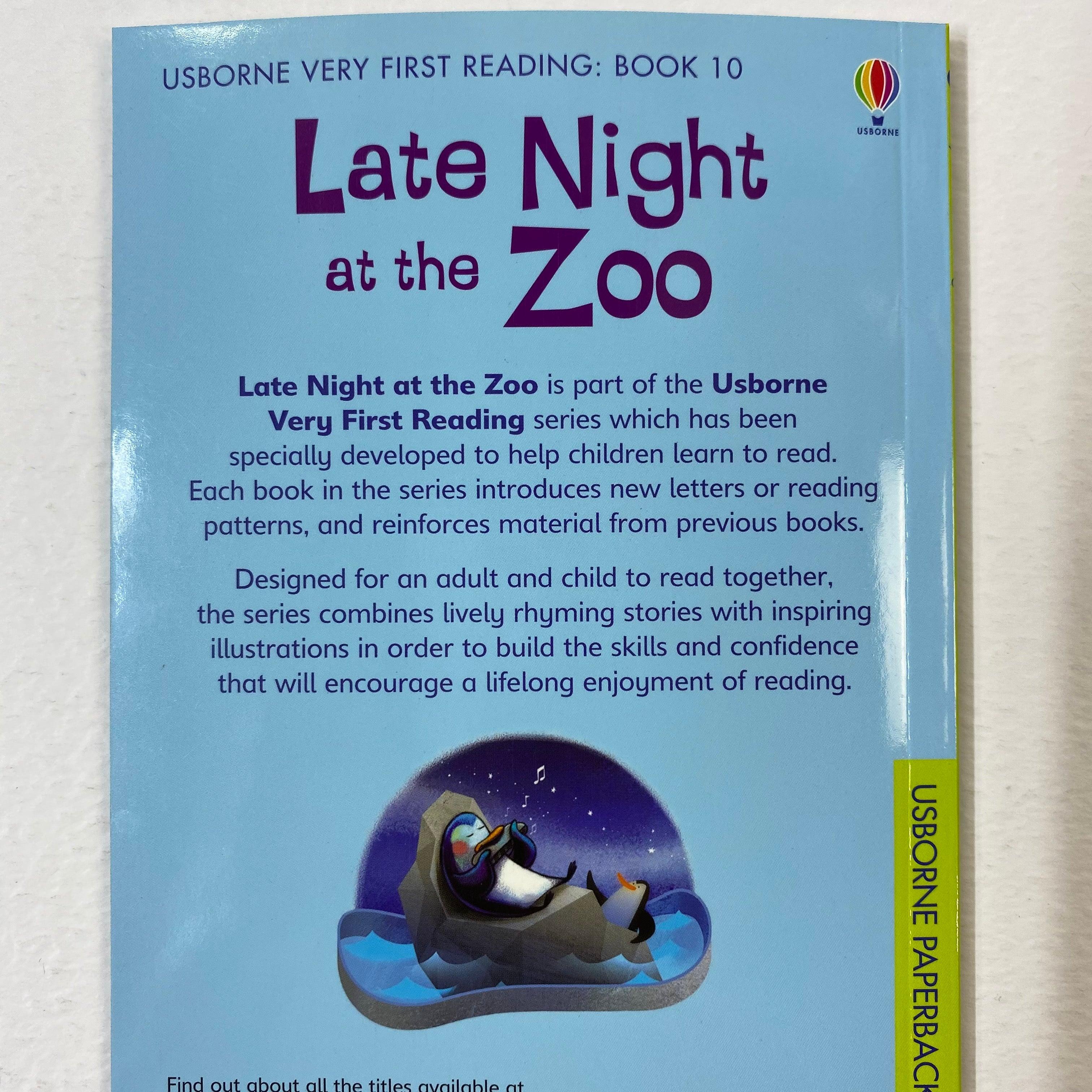 HB - Usborne Very First Reading Bk10 - Late Night at the Zoo - Spectrawide Bookstore