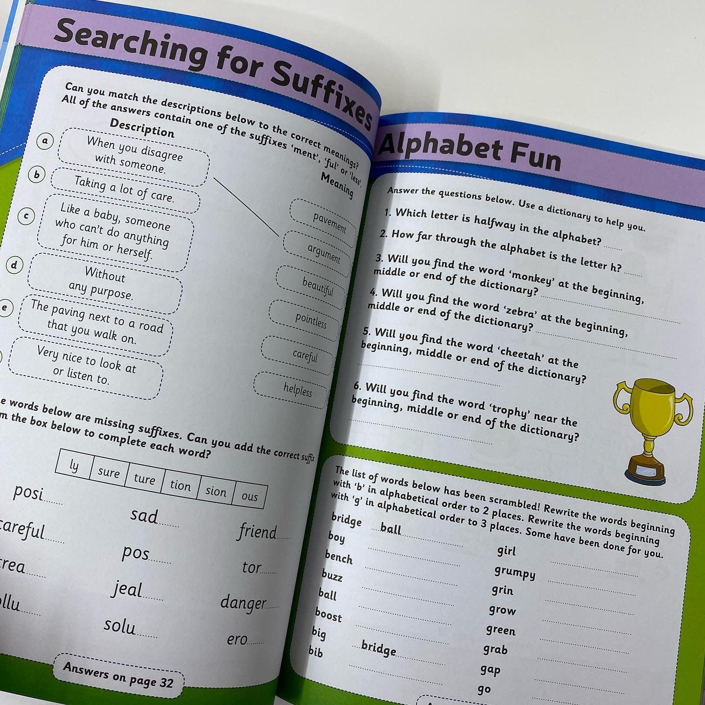 Leap Ahead Bumper Workbook - English and Maths - With Fun Activities and Stickers 7+ - Spectrawide Bookstore