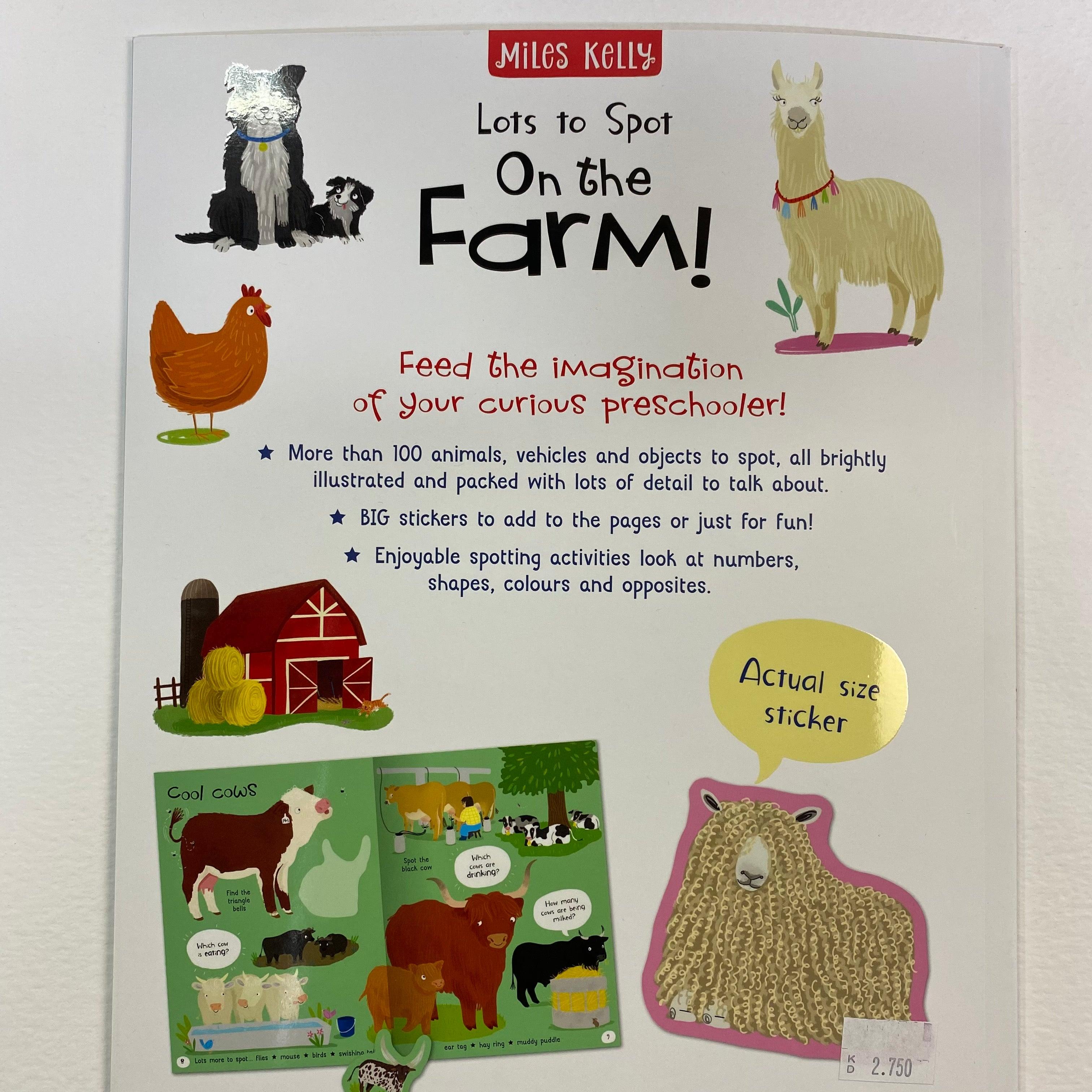 LOTS TO SPOT BIG STICKER ON THE FARM - Spectrawide Bookstore