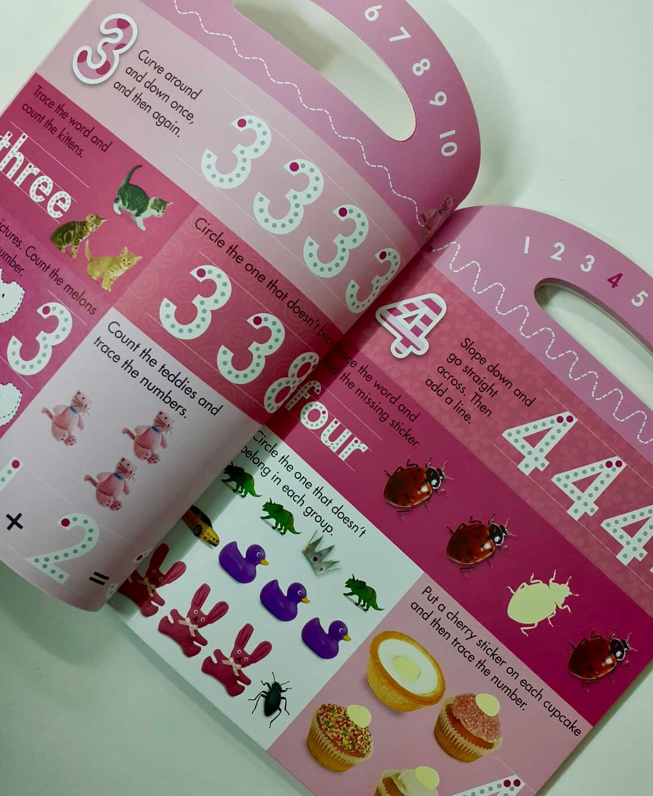 Learn on the Go Sticker Workbook Pretty Pink - Spectrawide Bookstore