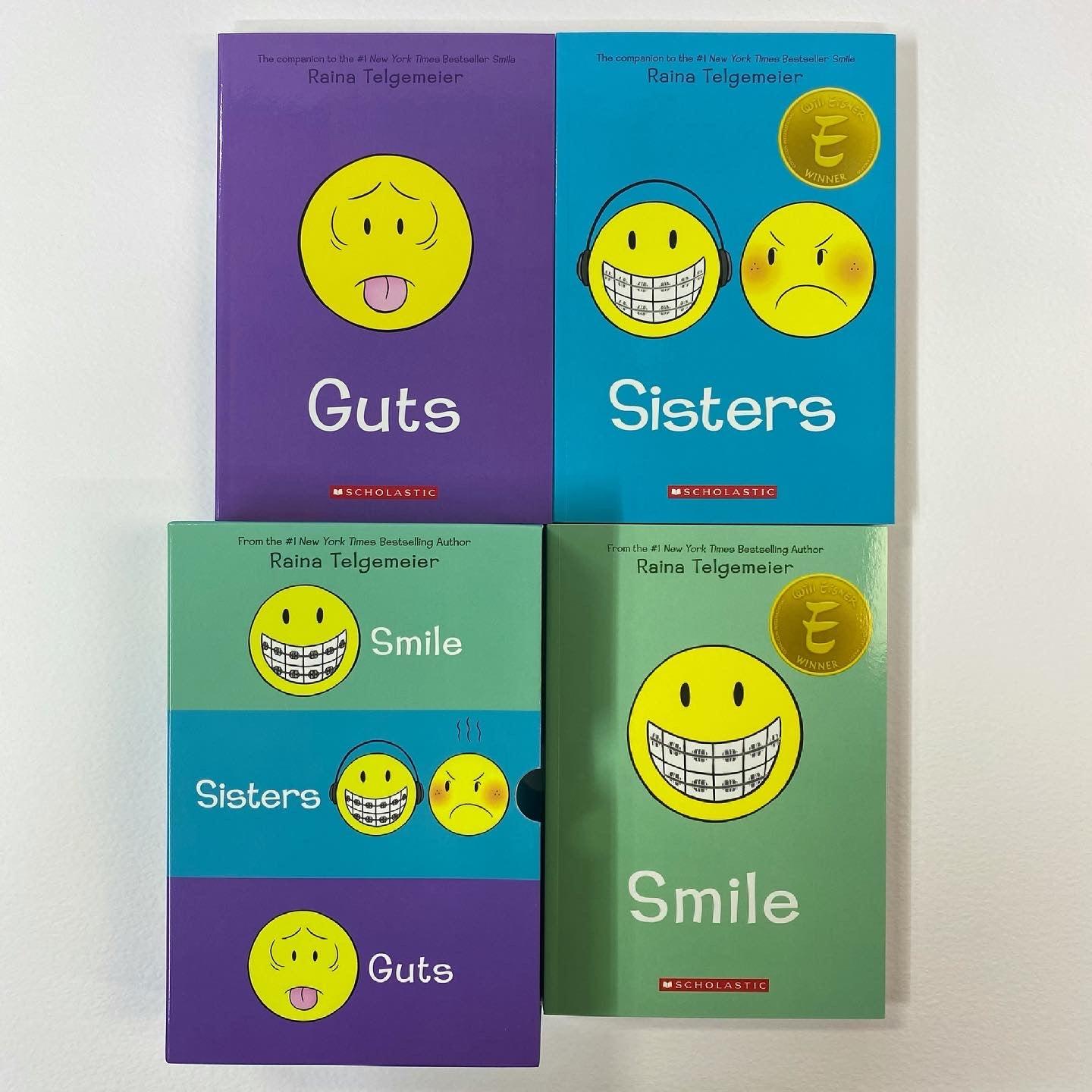 Raina Telgemeier - Smile-Sisters-Guts (3 Books Box Set) - Spectrawide Bookstore