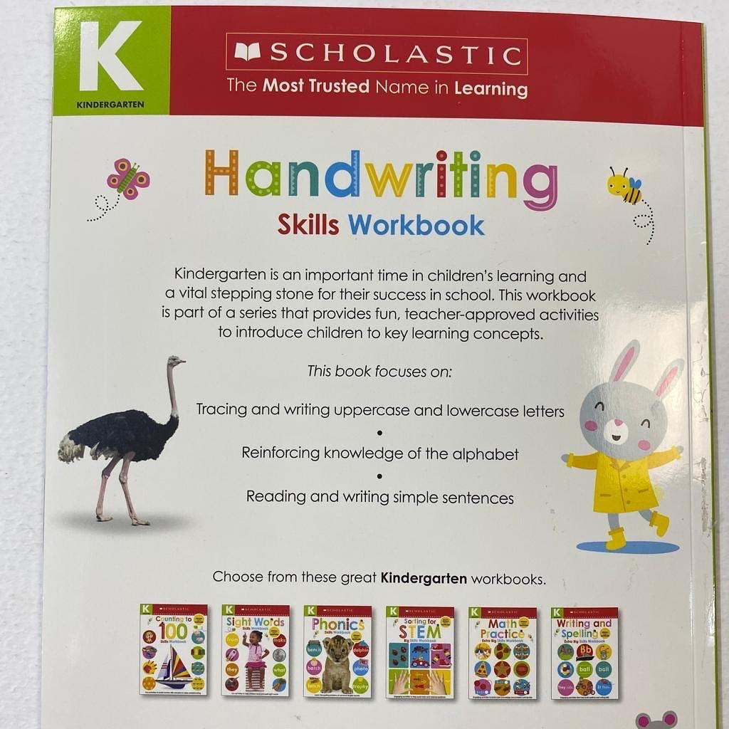 Skills Workbook - Handwriting Kindergarten Workbook-Scholastic Early Learners - Spectrawide Bookstore