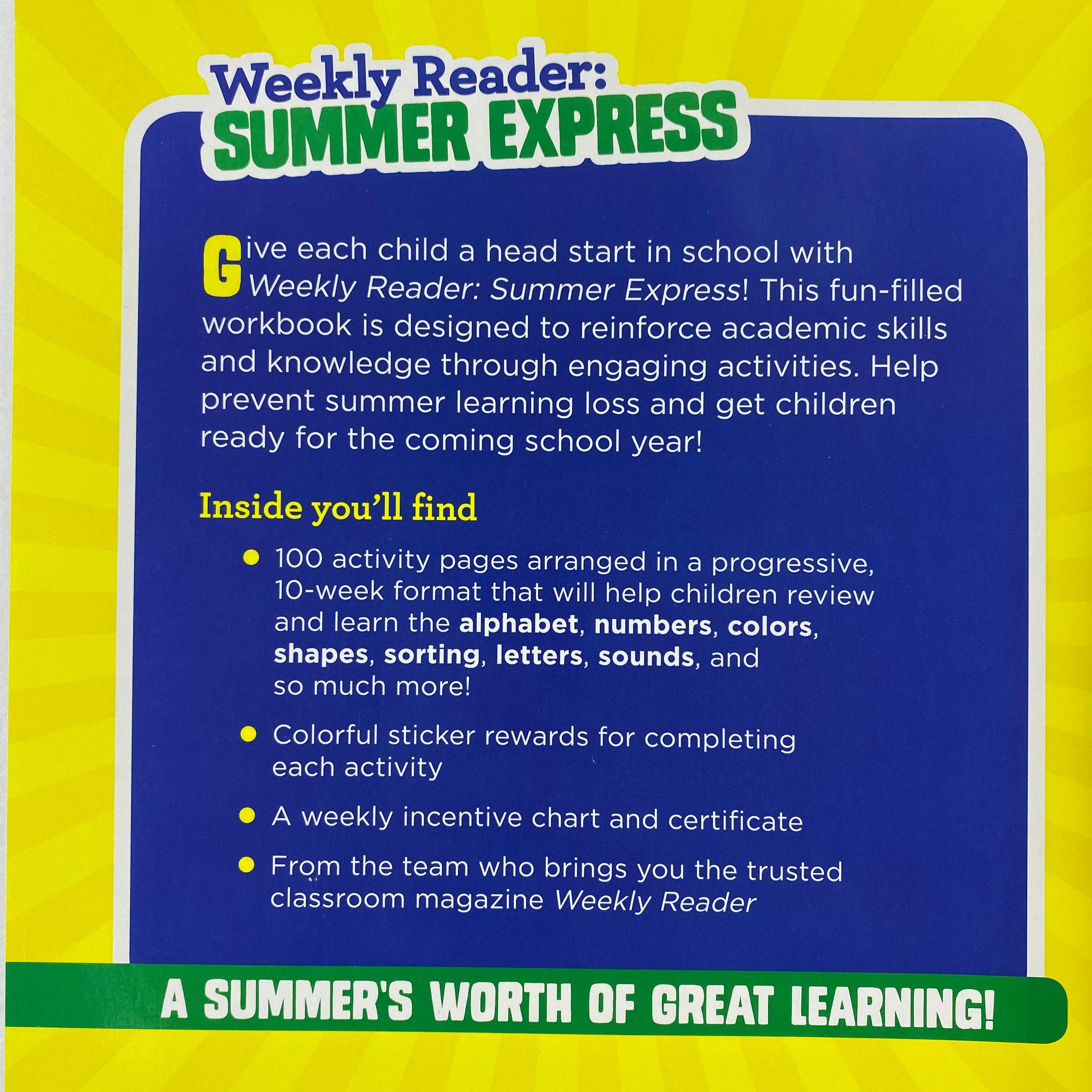 Weekly Reader-Summer Express Between Grades K & 1 Workbook - Spectrawide Bookstore