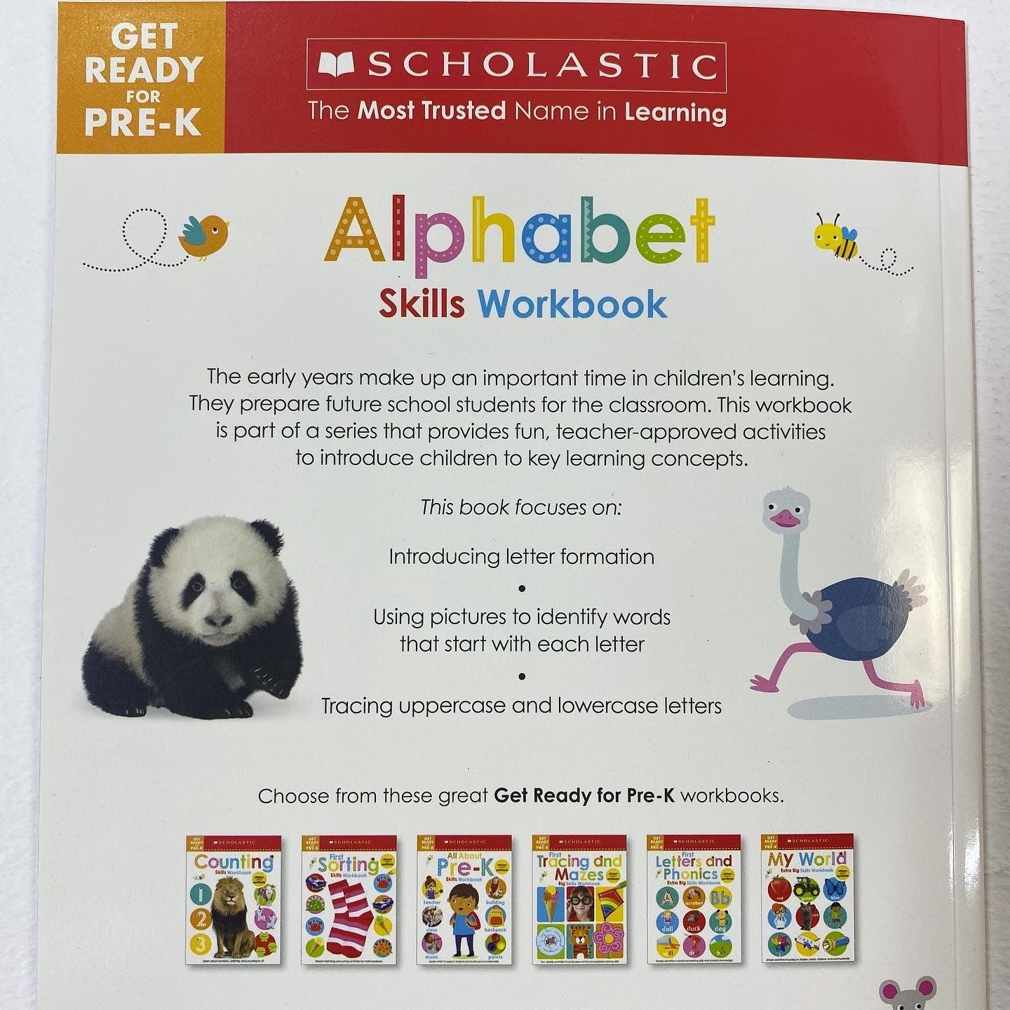 Workbook - Scholastic Early Learners - Get Ready for Pre-K Alphabet - Spectrawide Bookstore