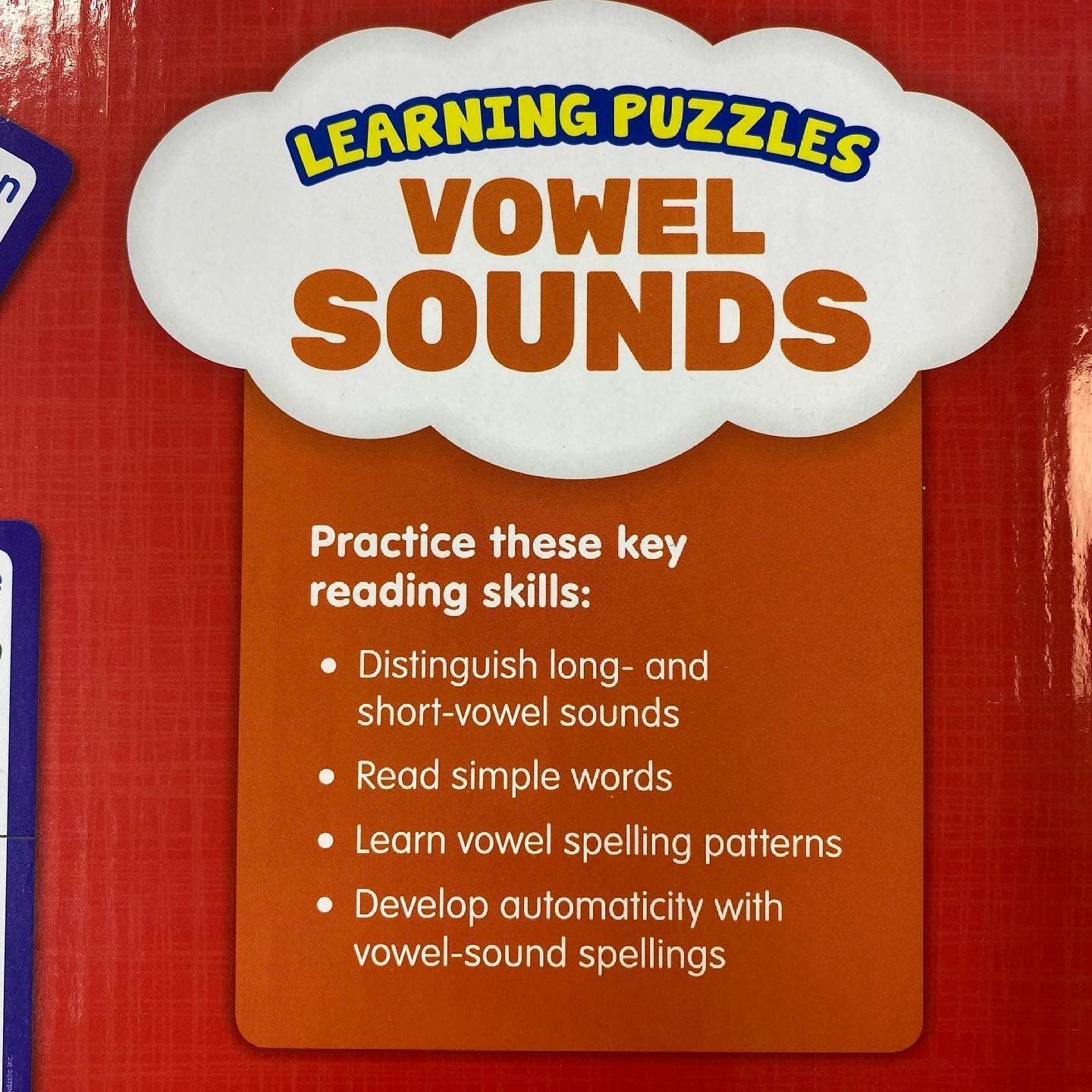 Learning Puzzles: Vowel Sounds Build Early Literacy Skills Grades PK-1 - Spectrawide Bookstore