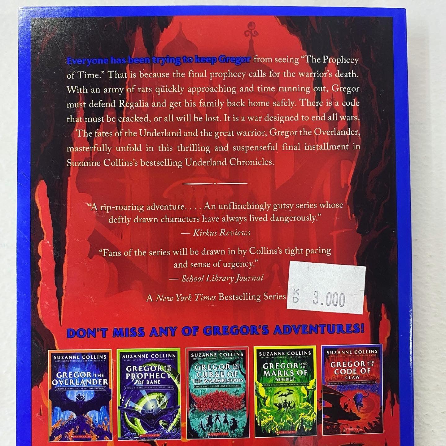 Gregor and the Code of Claw (the Underland Chronicles #5 - Spectrawide Bookstore