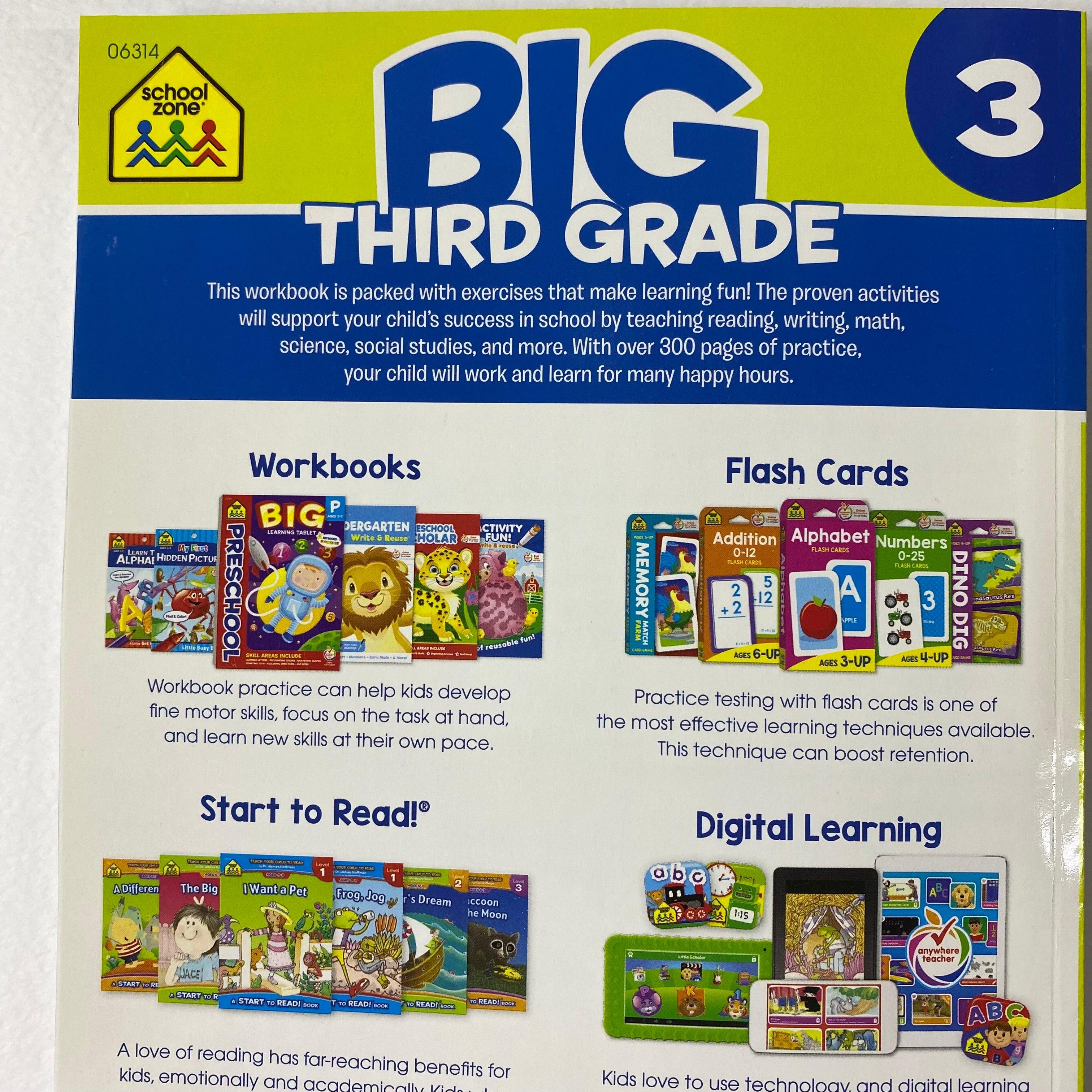 School Zone Big Third Grade Workbook Ages 8-9 - Spectrawide Bookstore