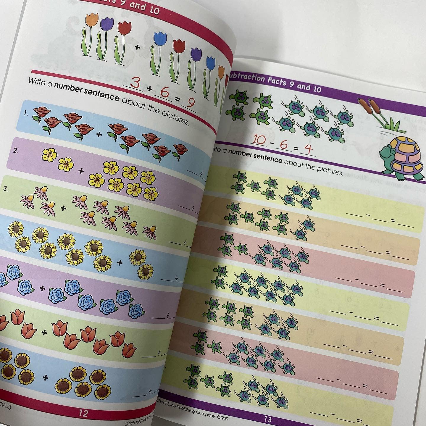 School Zone Addition & Subtraction Workbook Ages 6-8 - Spectrawide Bookstore