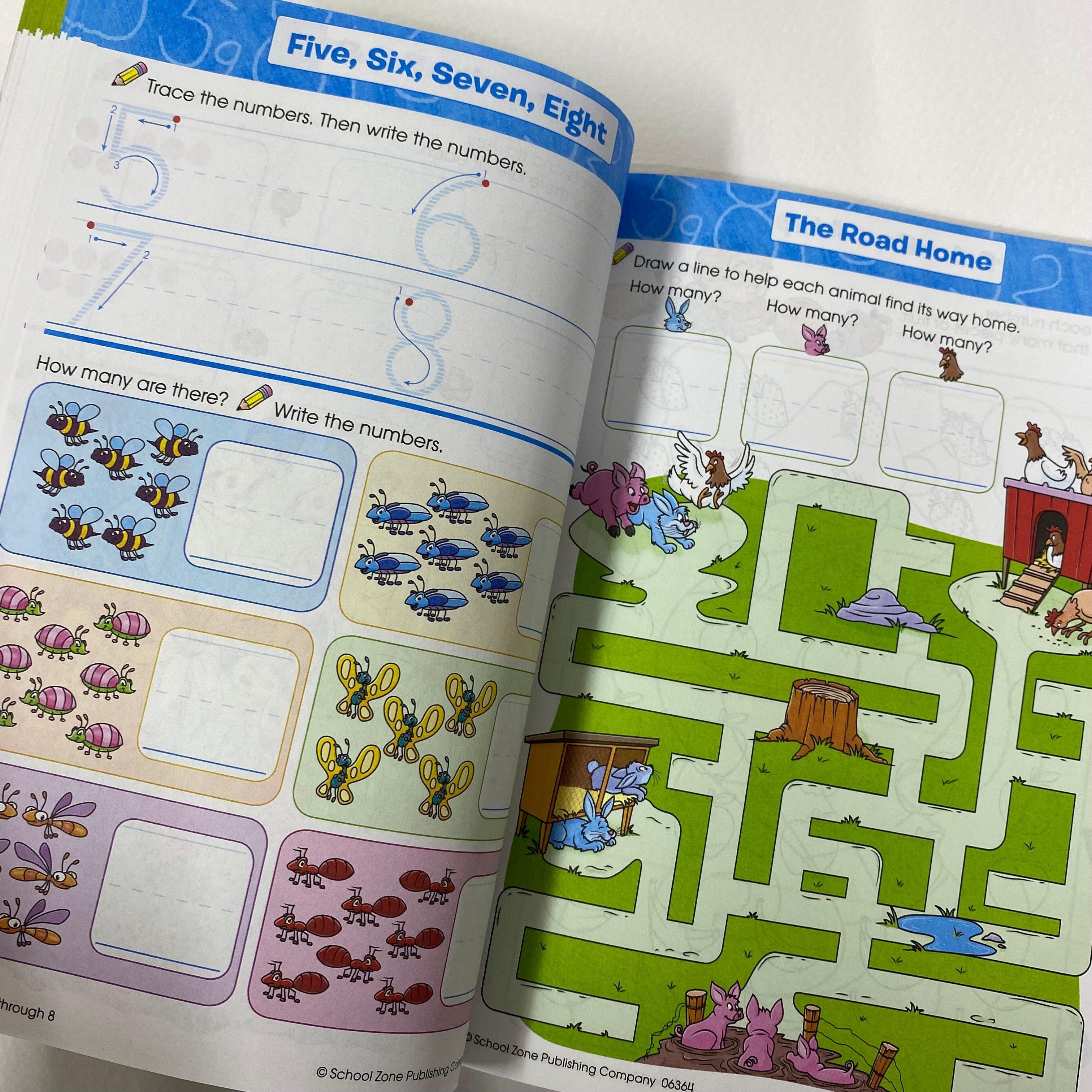 School Zone Big Math K-1 Workbook Ages 5-7 - Spectrawide Bookstore