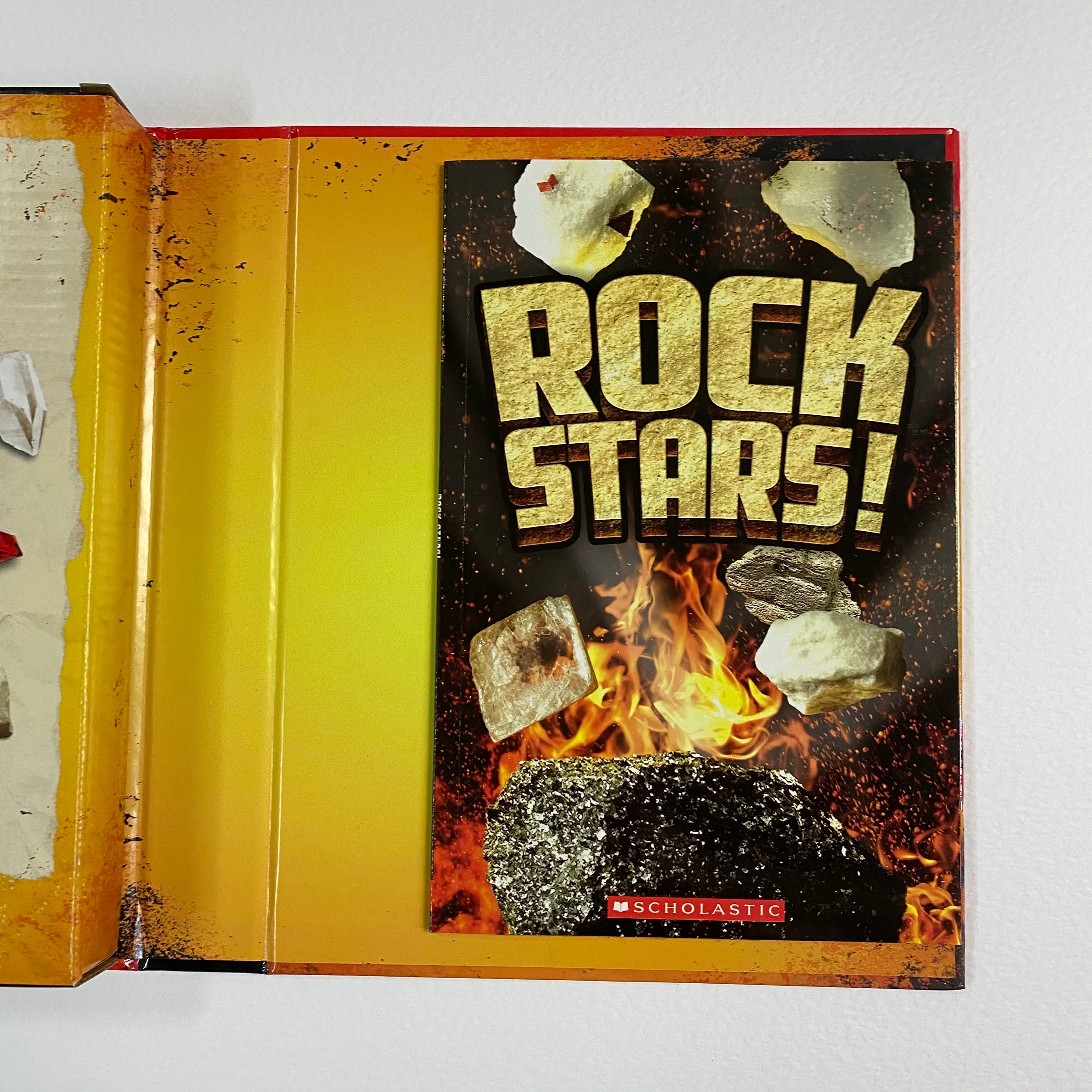 READY TO LEARN - ROCK STARS! - SUPERSIZED FACT BOOK AND COLLECTABLE ROCK - Spectrawide Bookstore