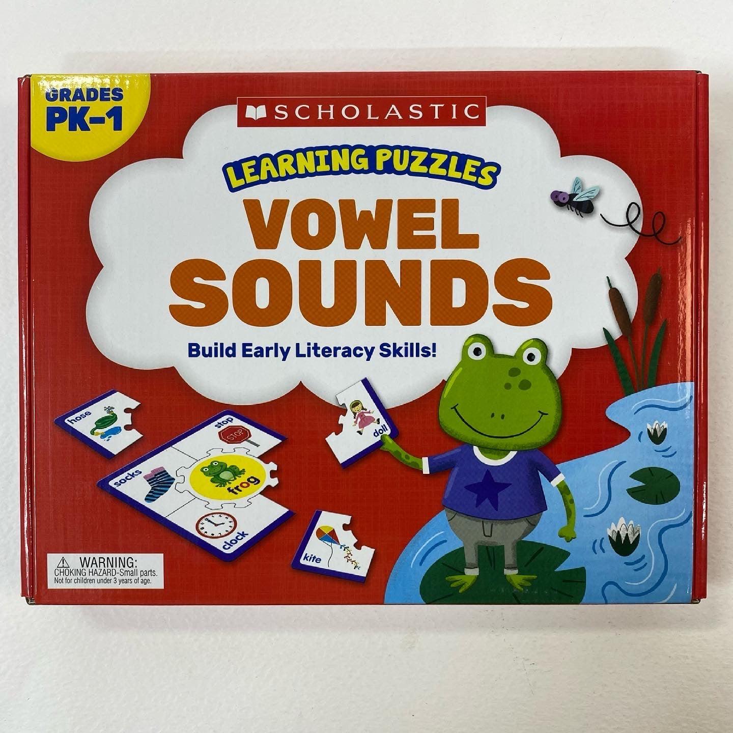 Learning Puzzles: Vowel Sounds Build Early Literacy Skills Grades PK-1 - Spectrawide Bookstore