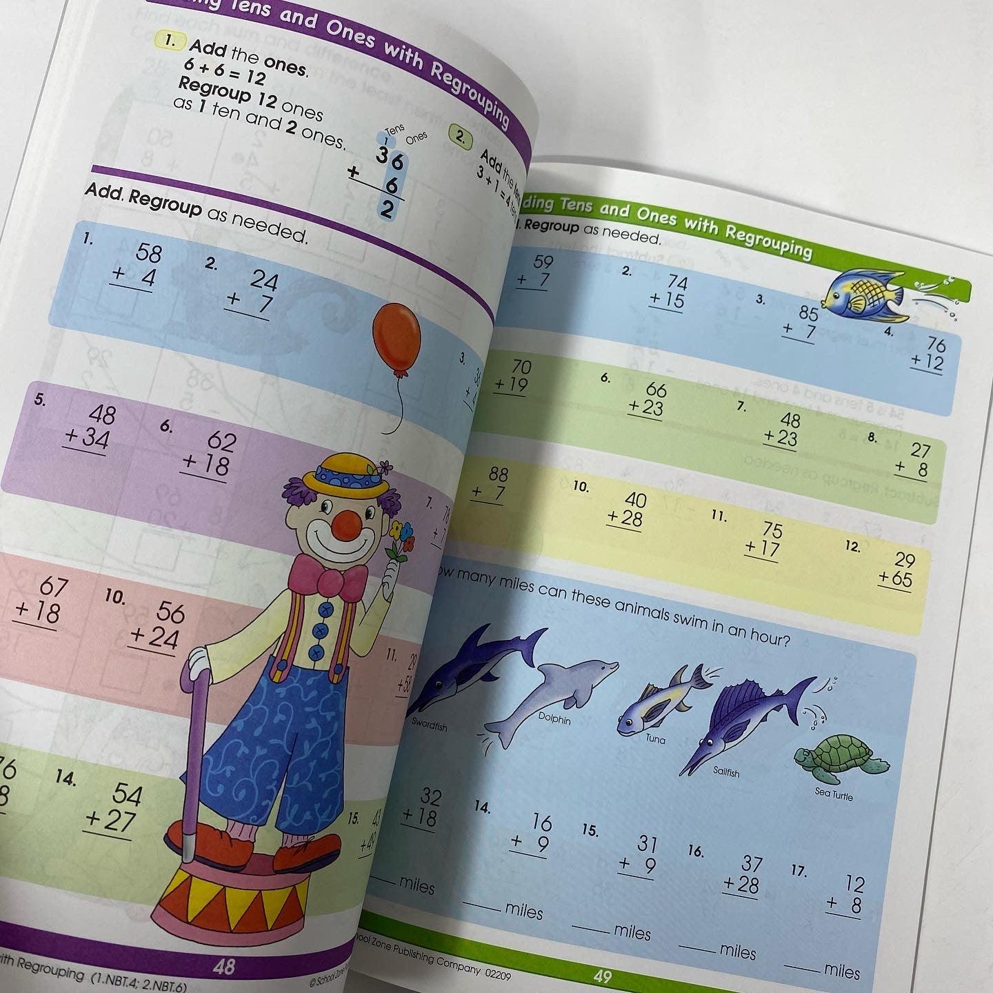 School Zone Addition & Subtraction Workbook Ages 6-8 - Spectrawide Bookstore