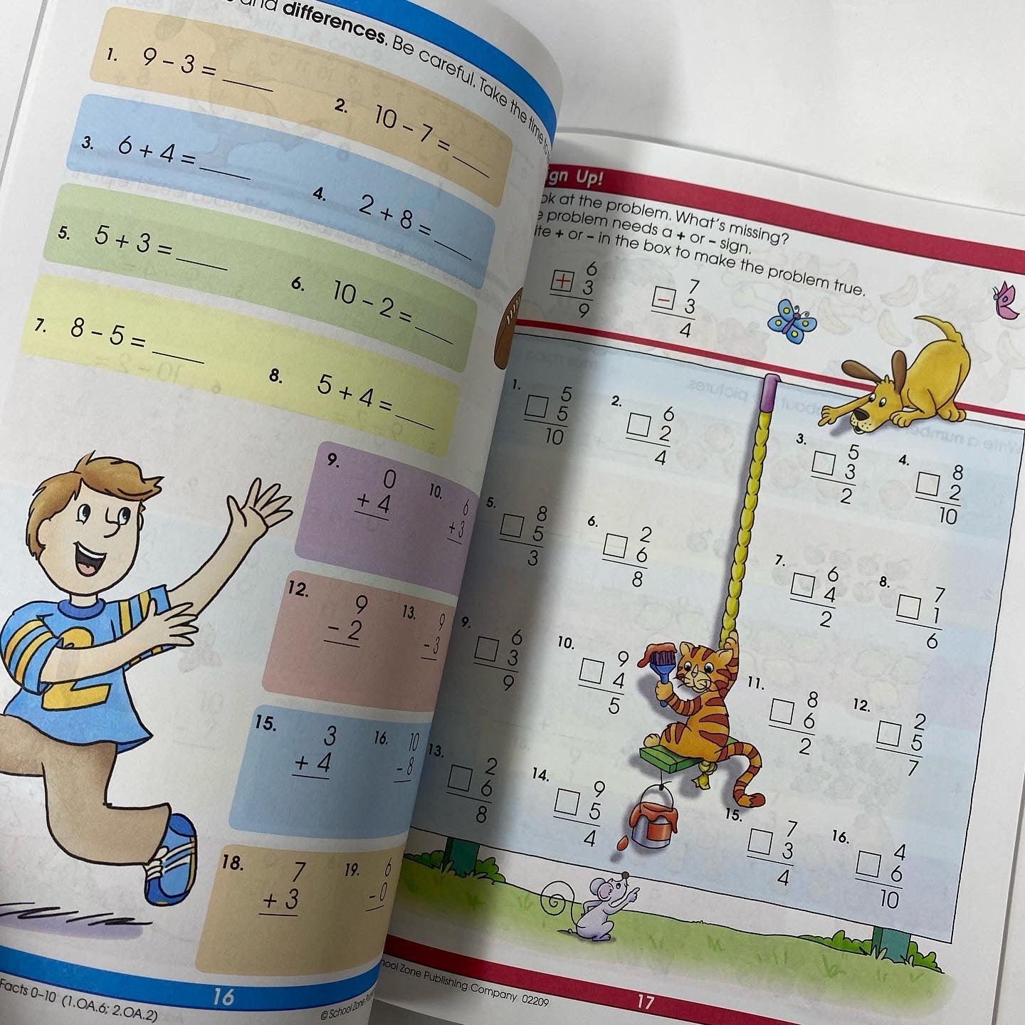 School Zone Addition & Subtraction Workbook Ages 6-8 - Spectrawide Bookstore