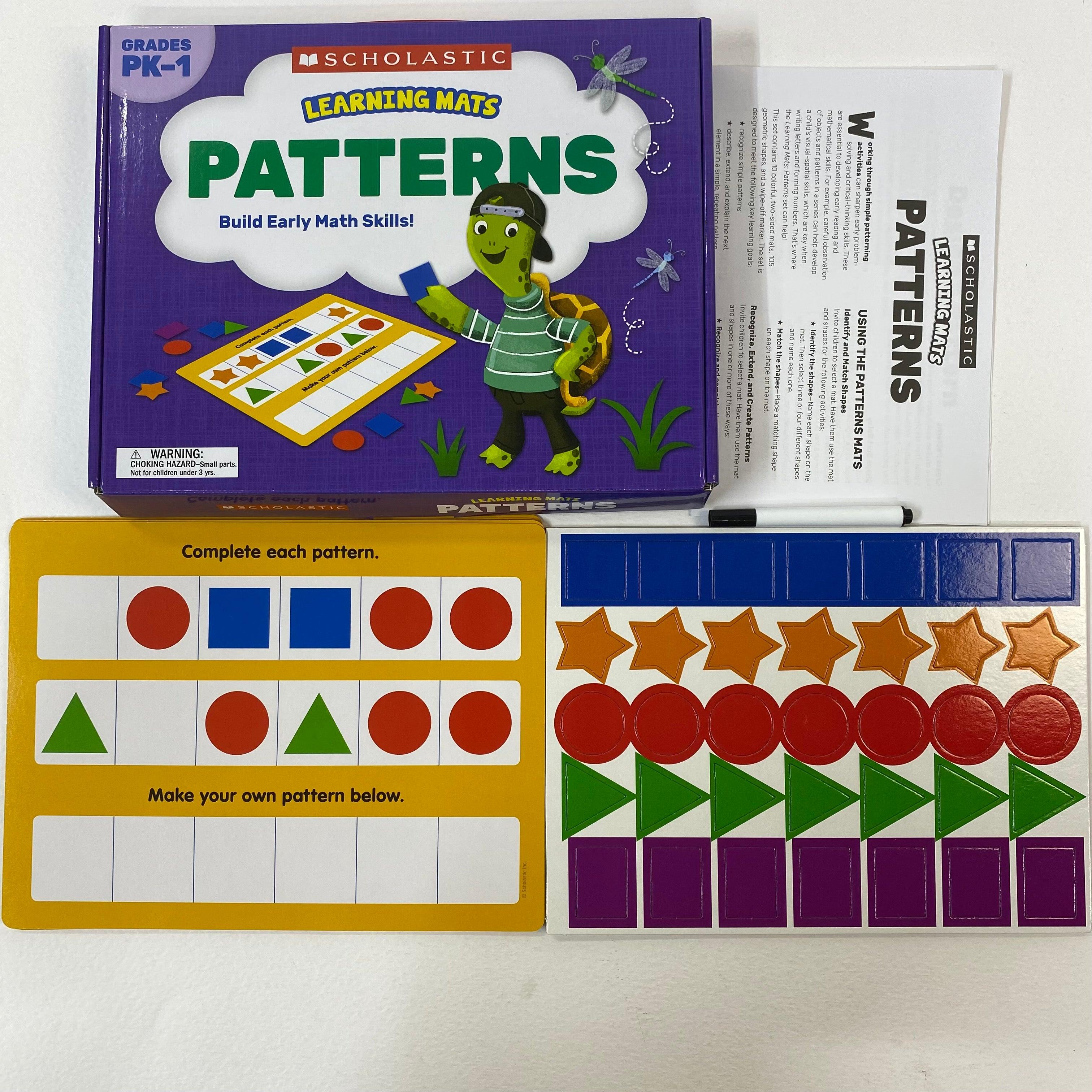 Learning Mats - Patterns Build Early Math Skills Grades PreK-1 - Spectrawide Bookstore