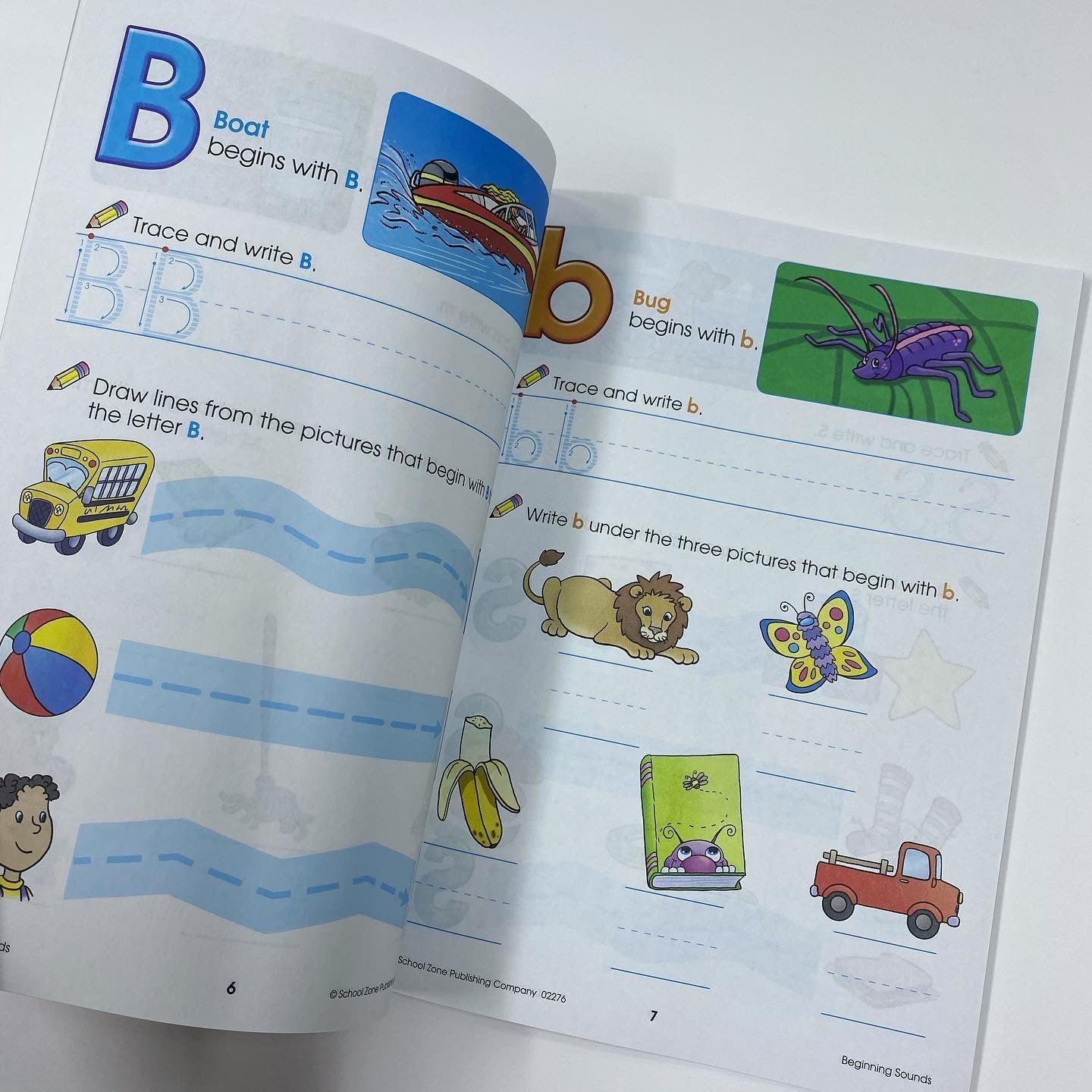 School Zone A Get Ready! Book Beginning Sounds Ages 3-5 - Spectrawide Bookstore