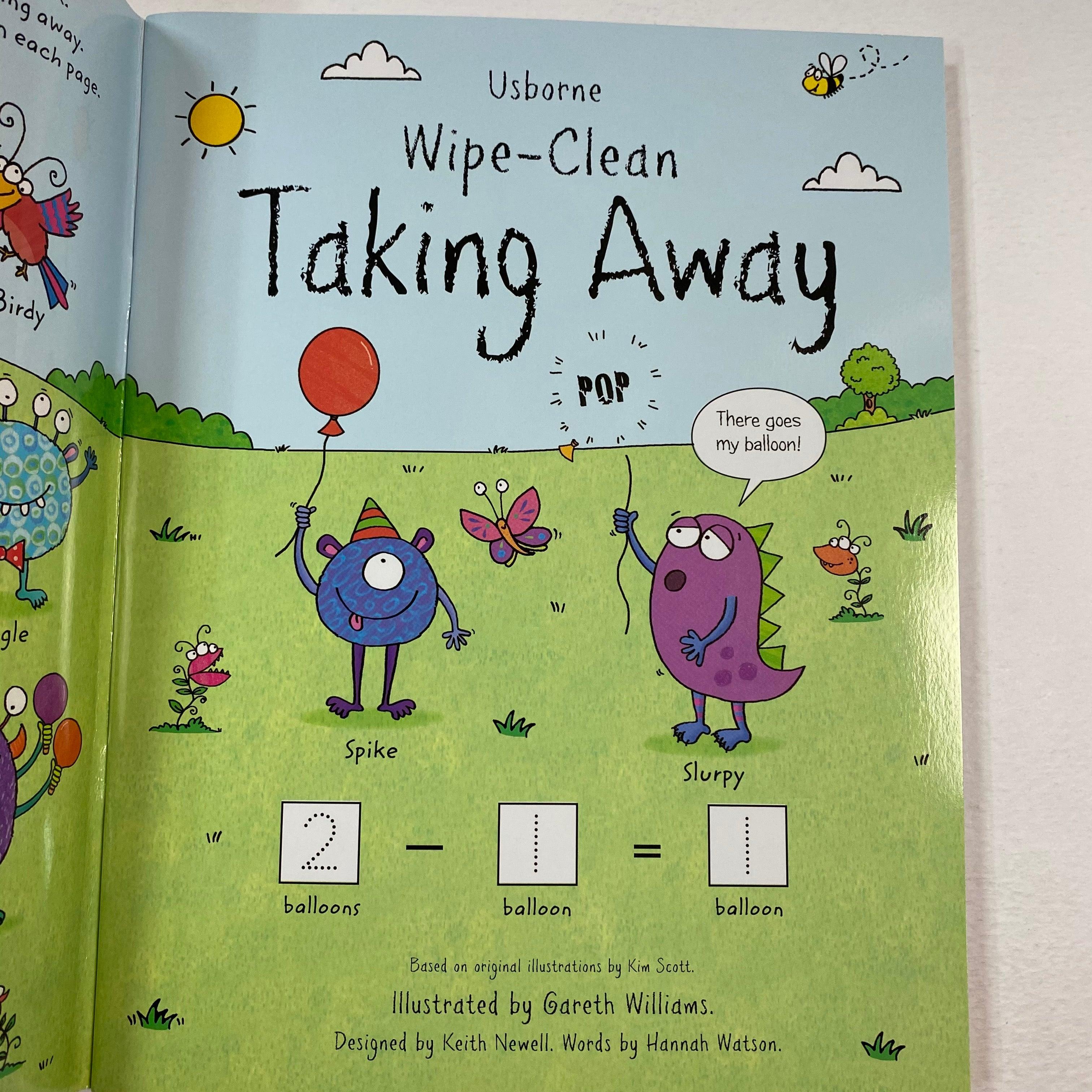 USBORNE - Wipe-Clean Taking Away - Spectrawide Bookstore