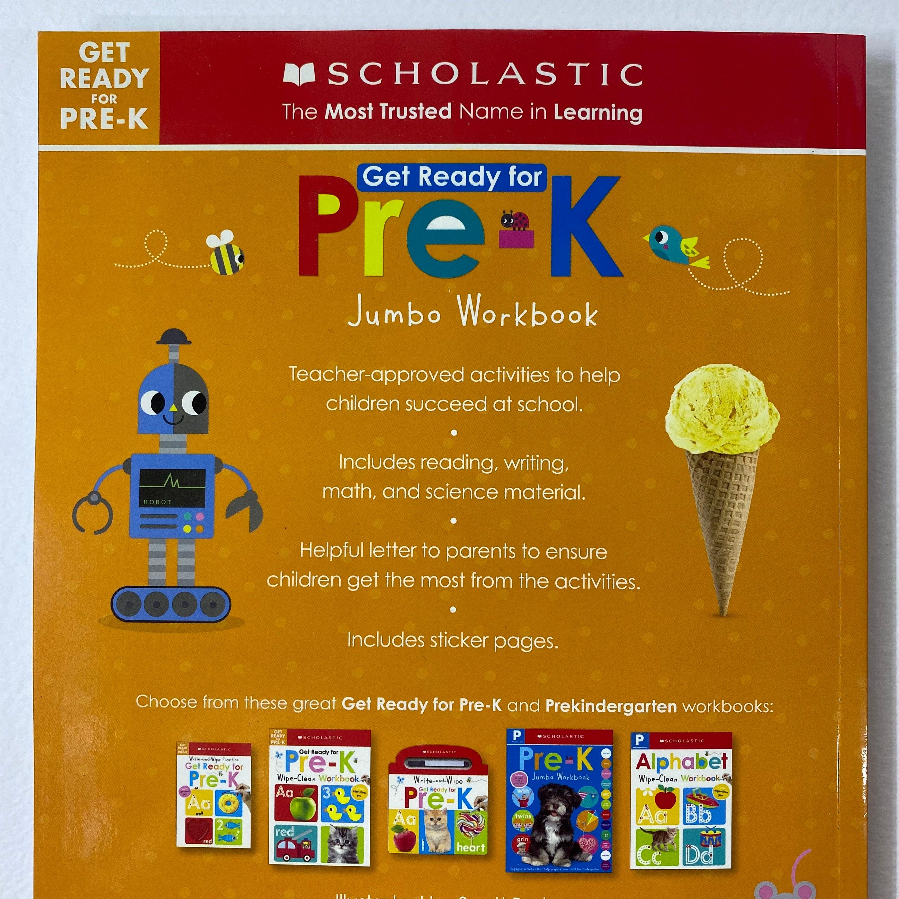 Scholastic Early Learners - Jumbo Workbook Get Ready for Pre-K - Spectrawide Bookstore