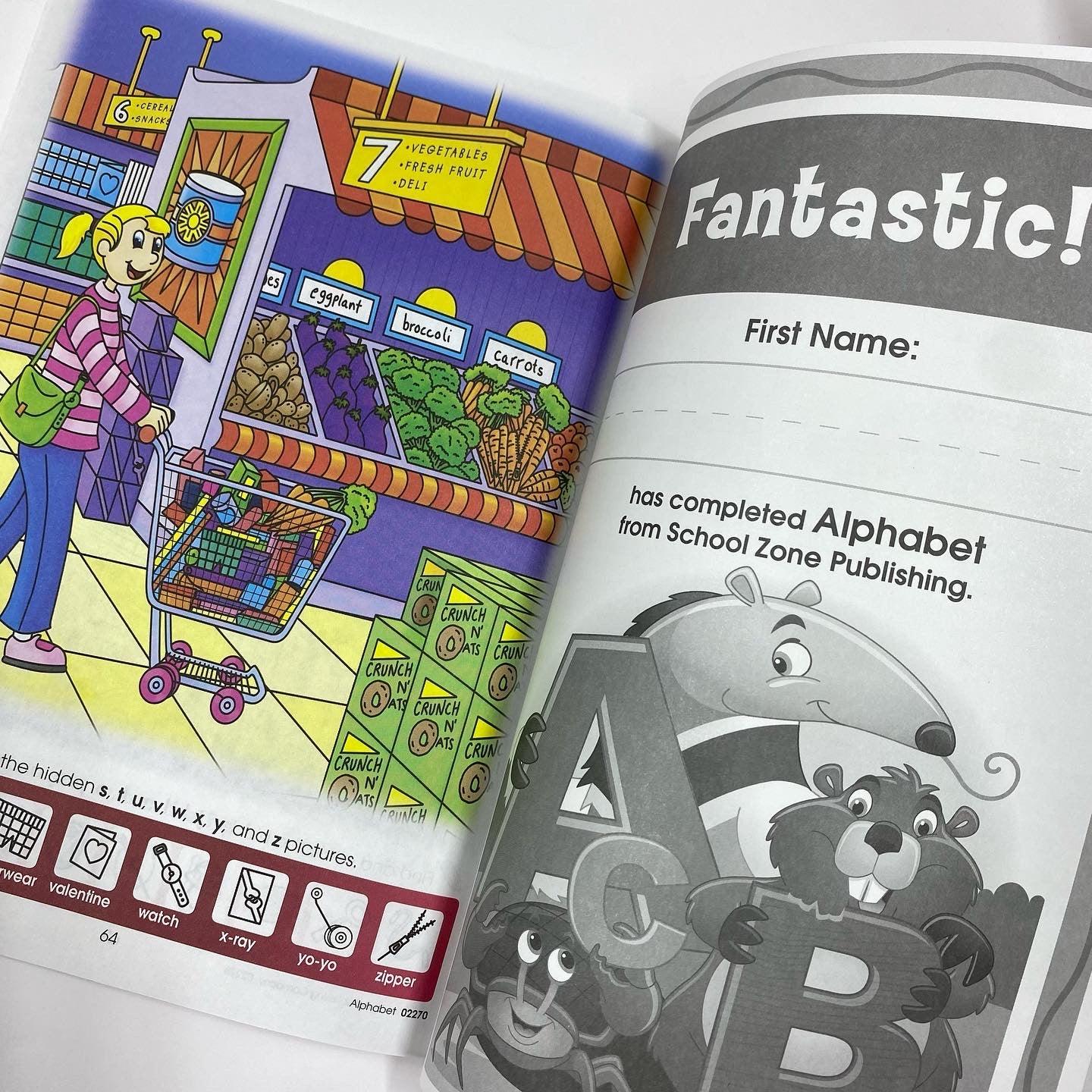 School Zone A Get Ready! Book Alphabet Ages 3-5 - Spectrawide Bookstore