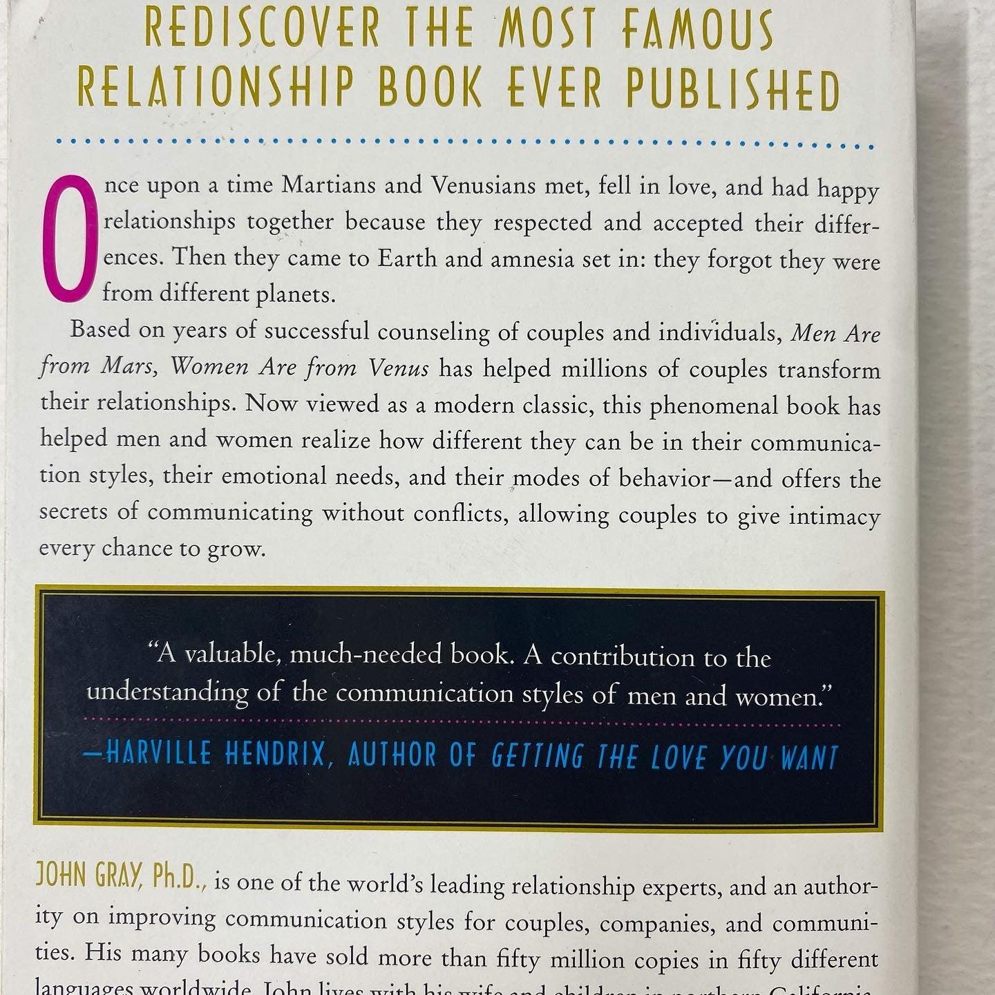 Men Are from Mars, Women Are from Venus - The Classic Guide to Understanding the Opposite Sex - Spectrawide Bookstore