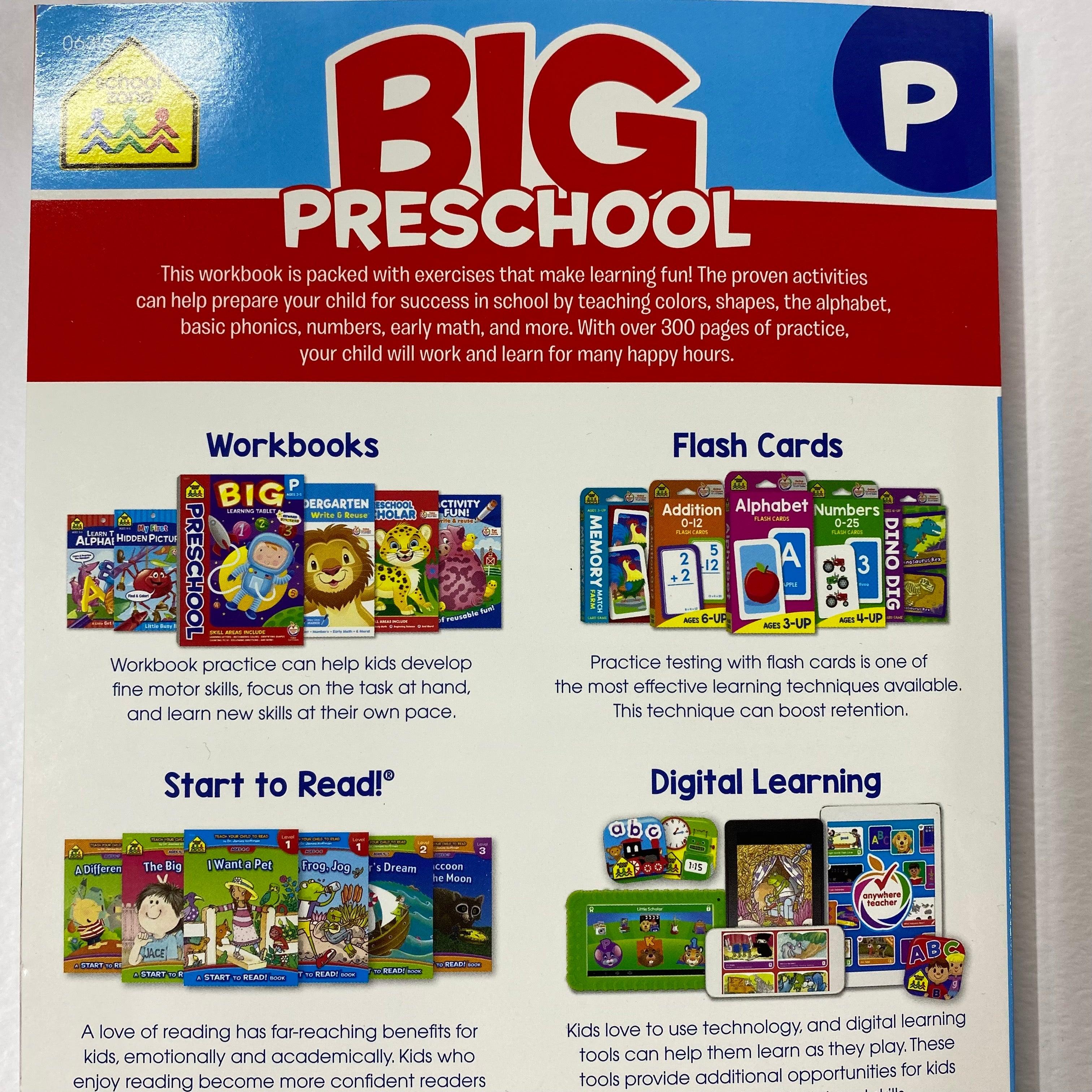 School Zone BIG PRESCHOOL Ages 3-5 - Spectrawide Bookstore