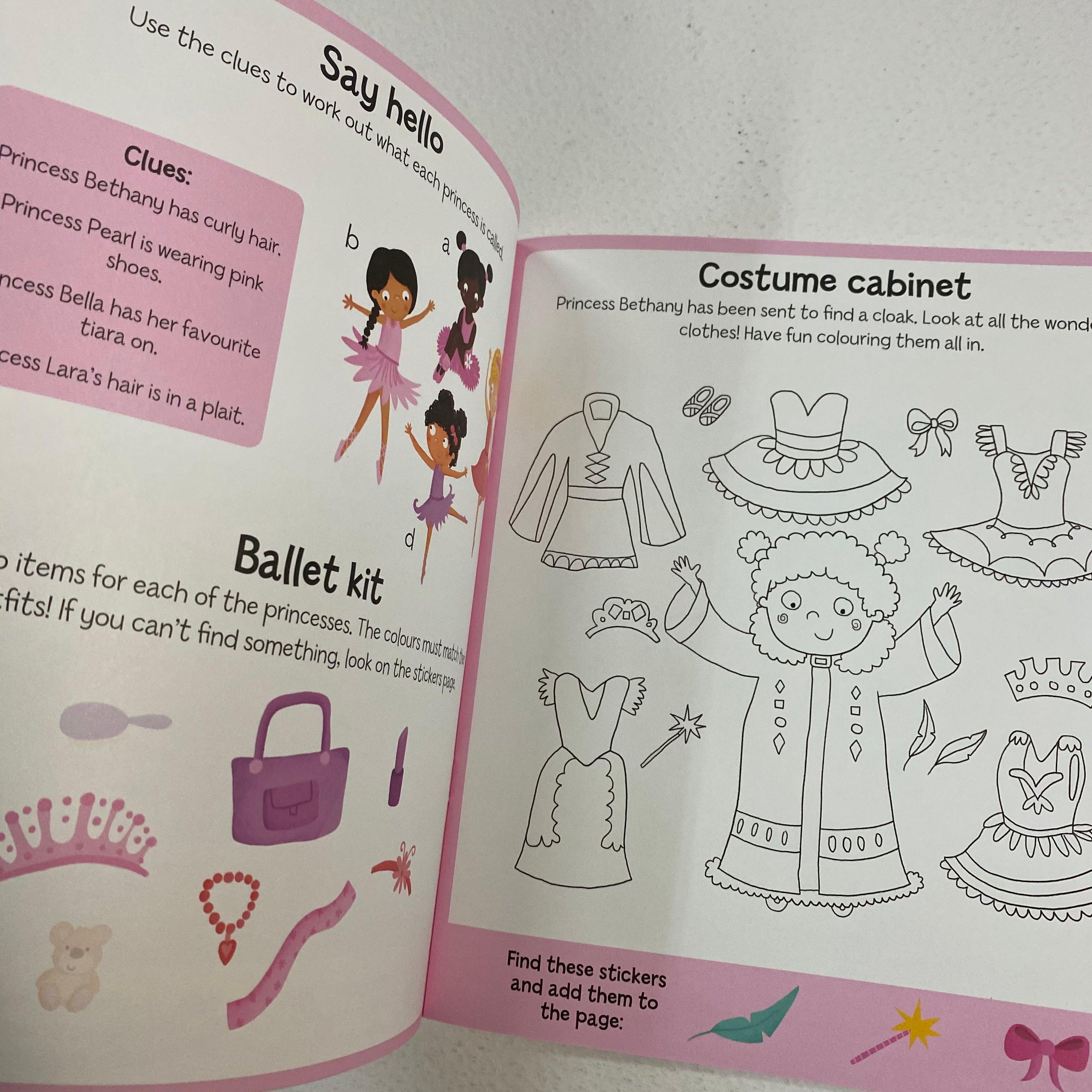 PRINCESS STICKER ACTIVITY Carry Case (4 Books) - Spectrawide Bookstore