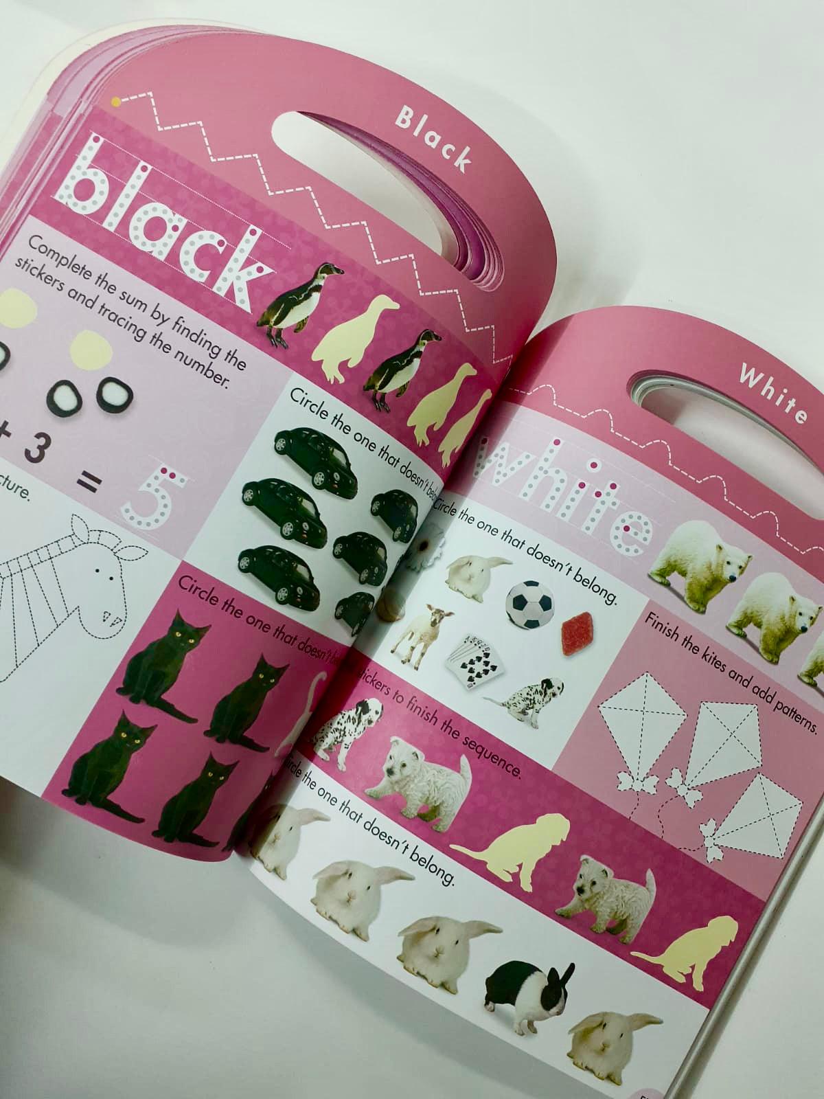 Learn on the Go Sticker Workbook Pretty Pink - Spectrawide Bookstore