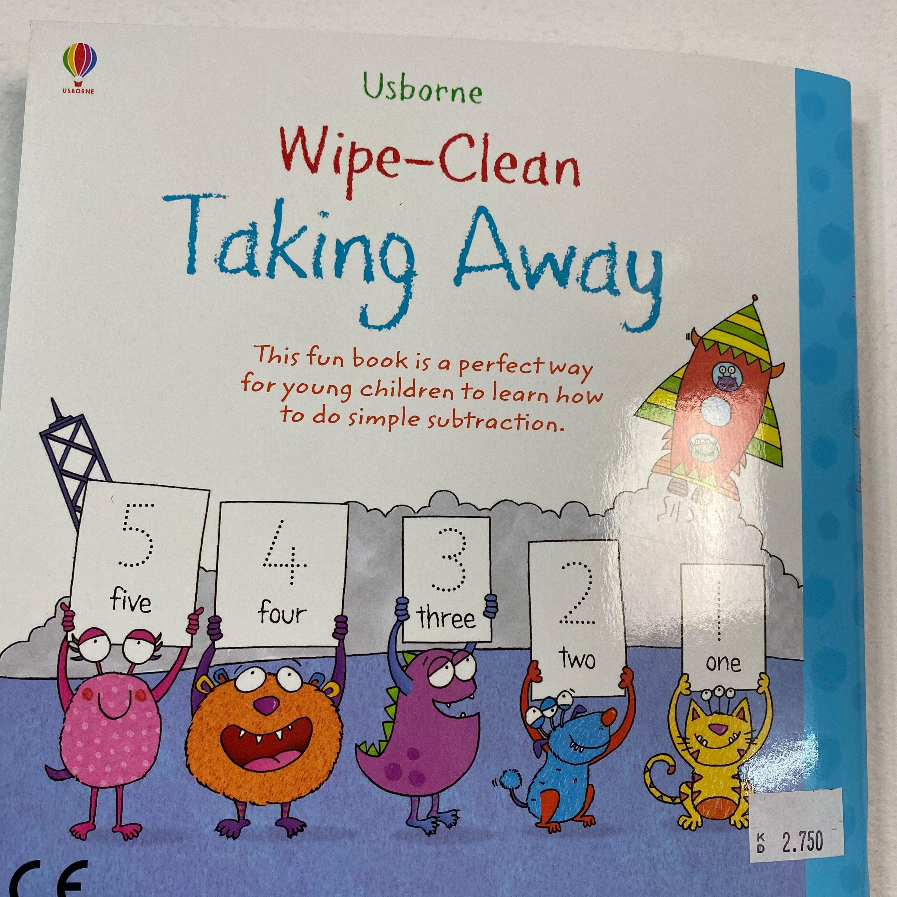 USBORNE - Wipe-Clean Taking Away - Spectrawide Bookstore