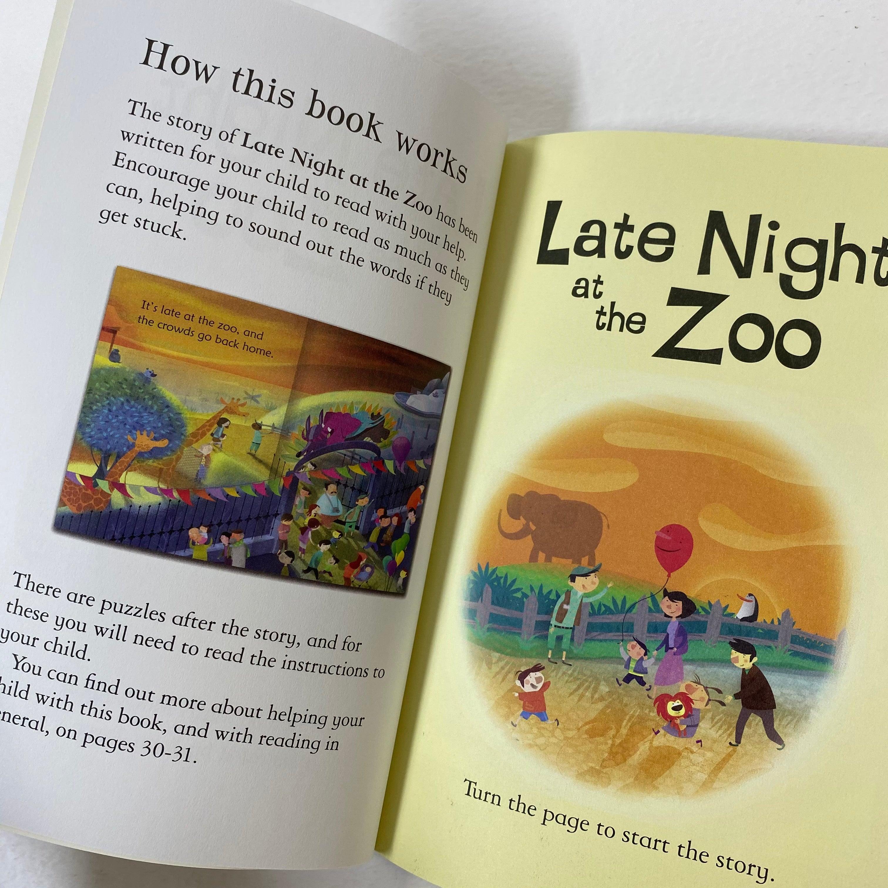 HB - Usborne Very First Reading Bk10 - Late Night at the Zoo - Spectrawide Bookstore