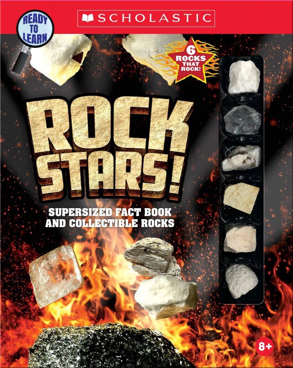 READY TO LEARN - ROCK STARS! - SUPERSIZED FACT BOOK AND COLLECTABLE ROCK - Spectrawide Bookstore