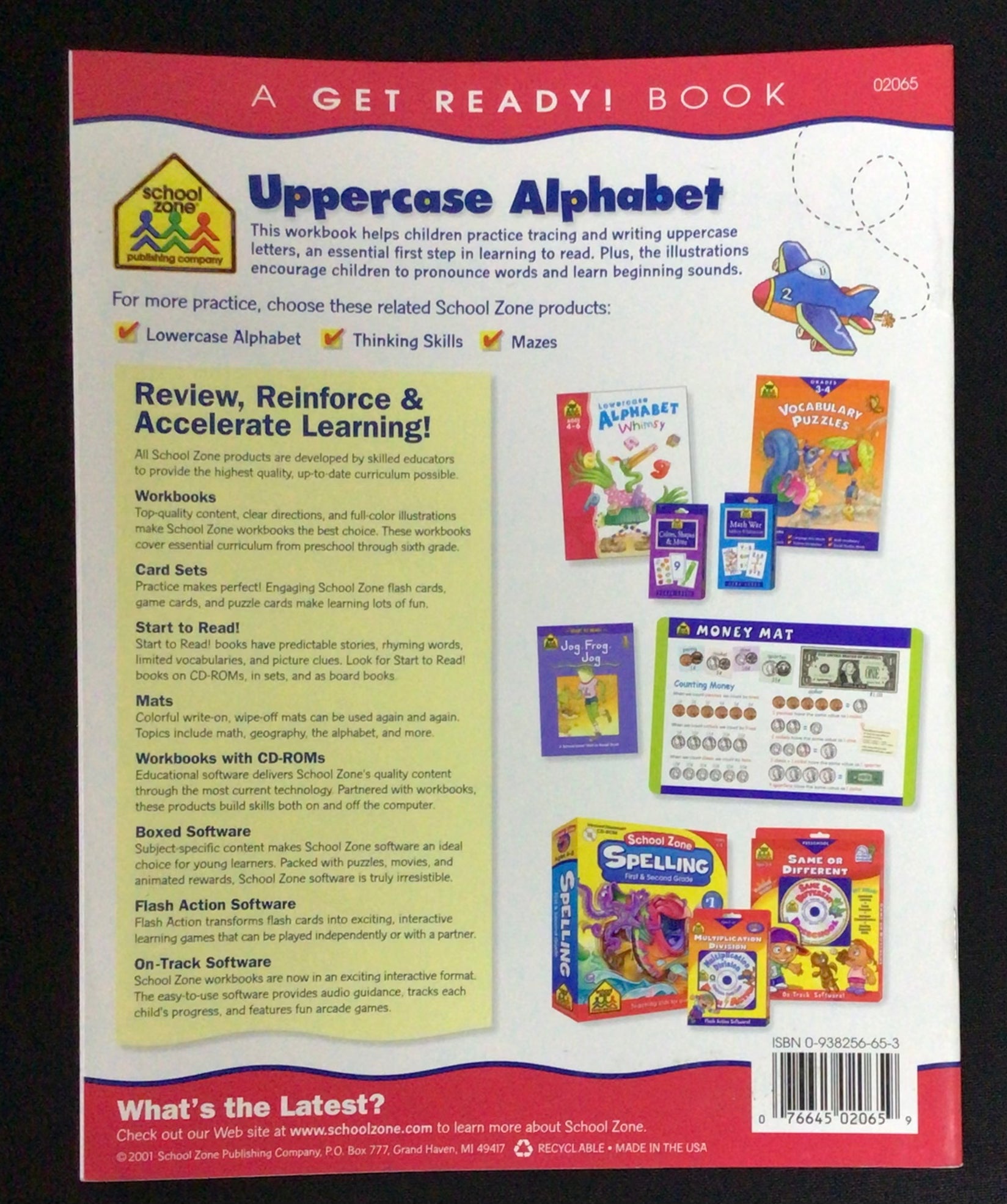 School Zone - Uppercase Alphabet A Get Ready! Preschool - Spectrawide Bookstore