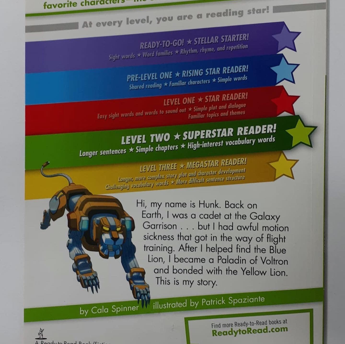 Ready To Read Level 2 - Hunk's Story Voltron Legendary Defender - Spectrawide Bookstore