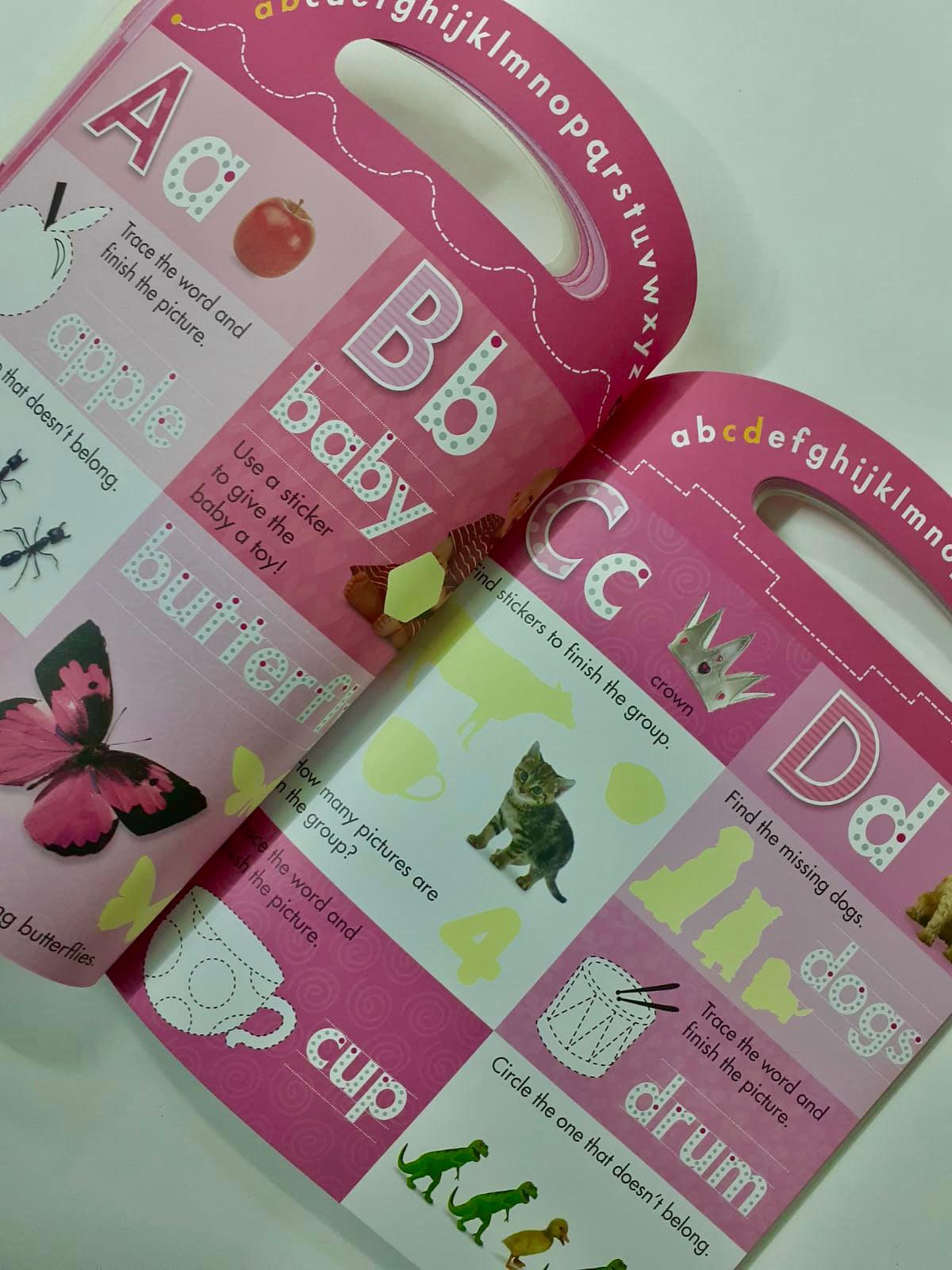 Learn on the Go Sticker Workbook Pretty Pink - Spectrawide Bookstore