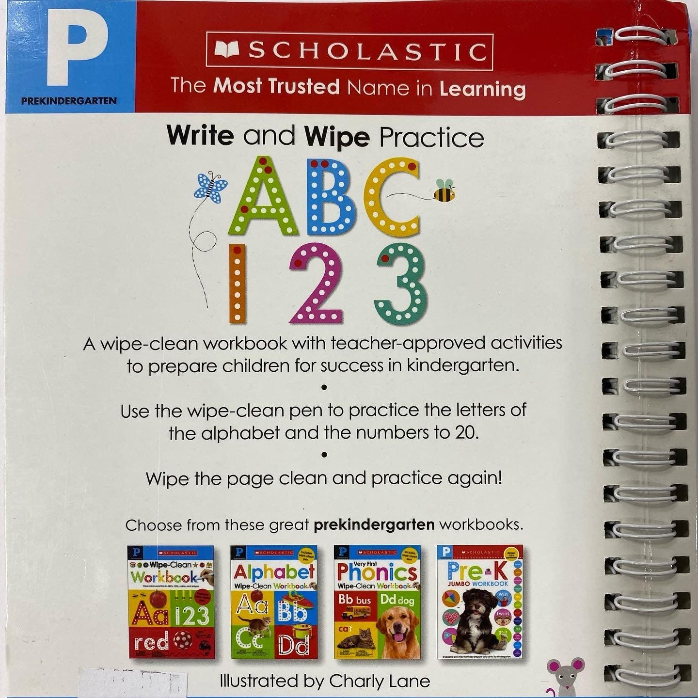 Scholastic Early Learners-ABC 123 Write and Wipe Flip Book - Spectrawide Bookstore